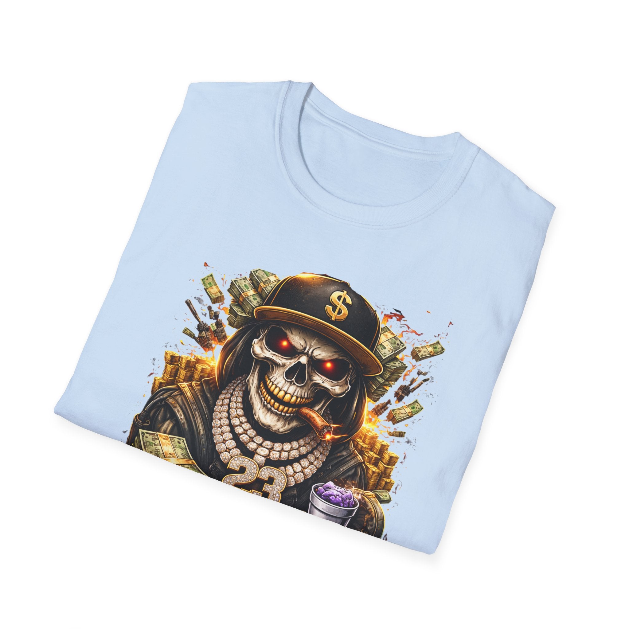 Skull Money Tee — "Respectfully" Streetwear Graphic T-Shirt