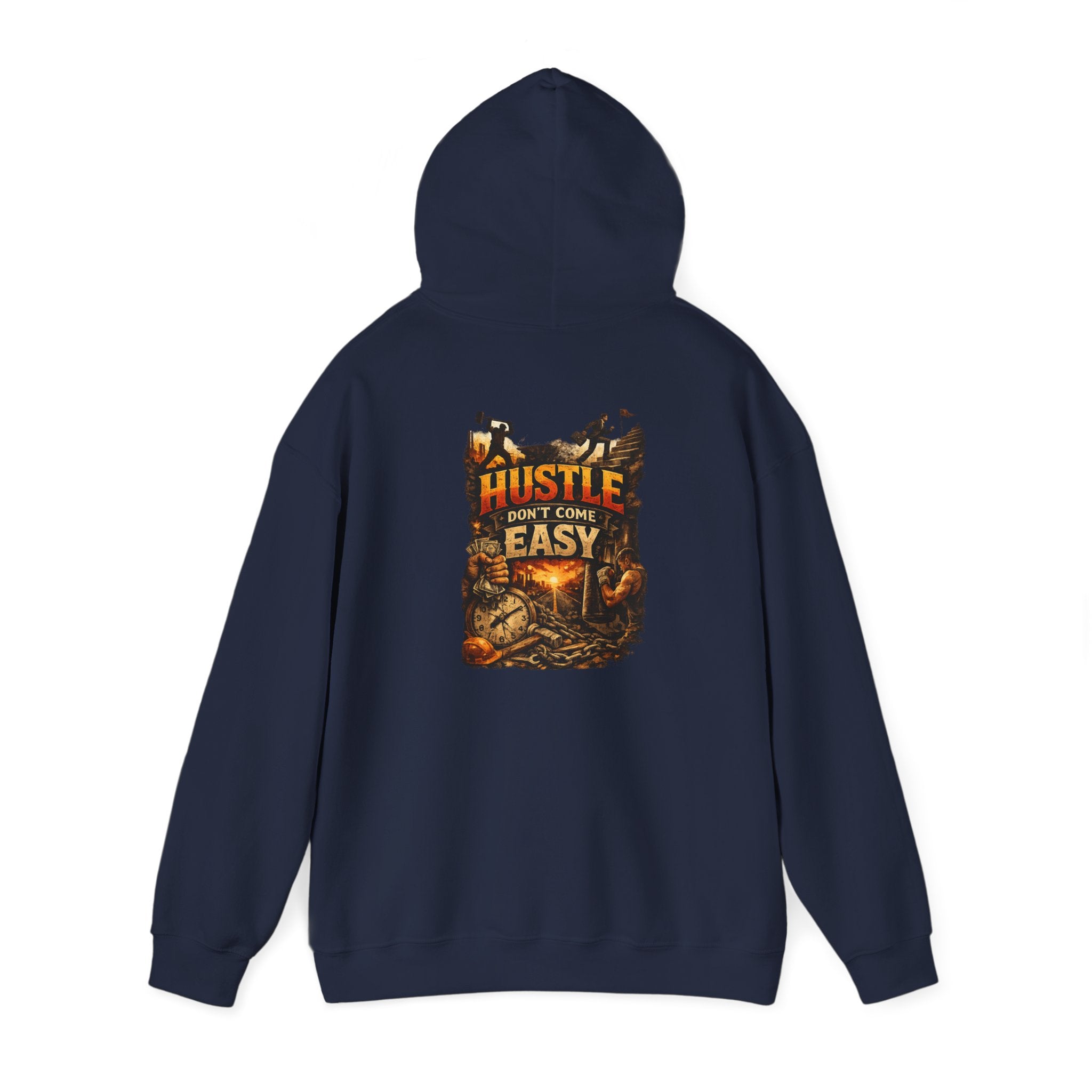Grind Hoodie — “Hustle Isn’t Easy” Motivational Streetwear Hoodie
