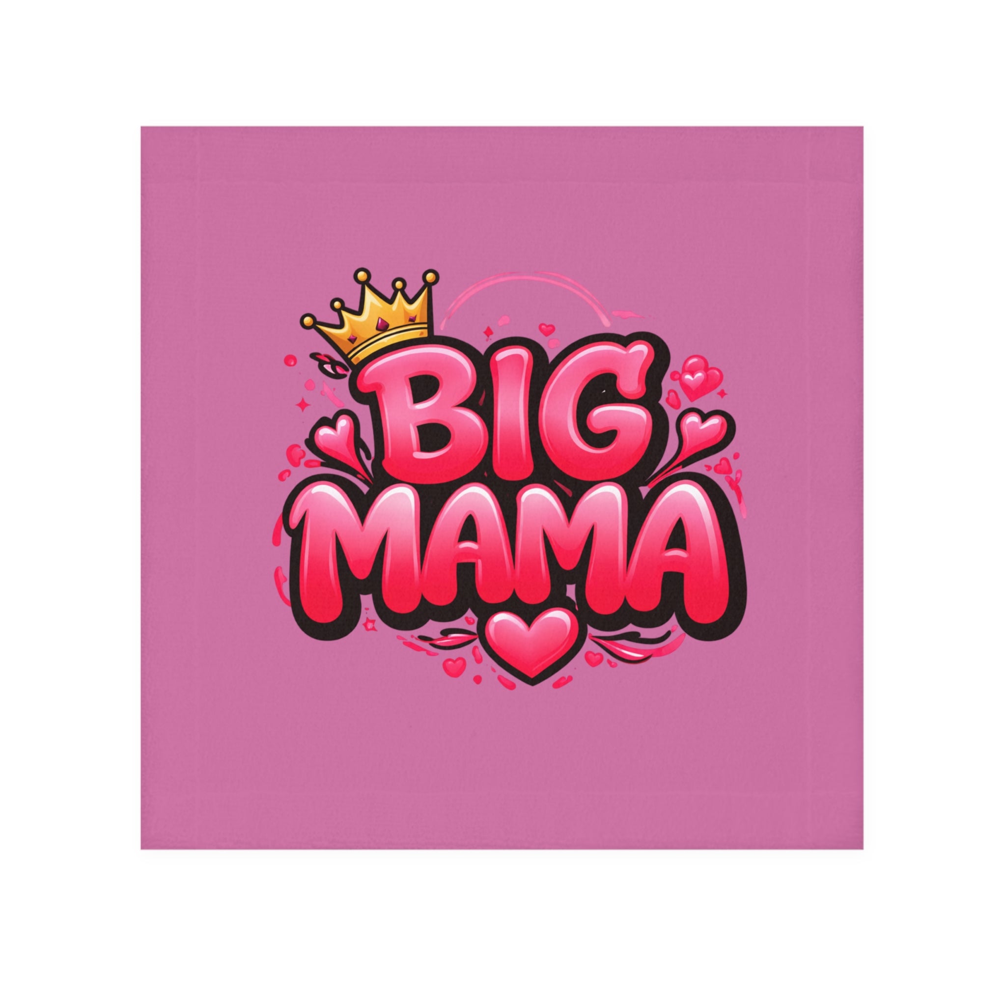 Big Mama Face Towel — Cute Crowned Typography Gift for Moms