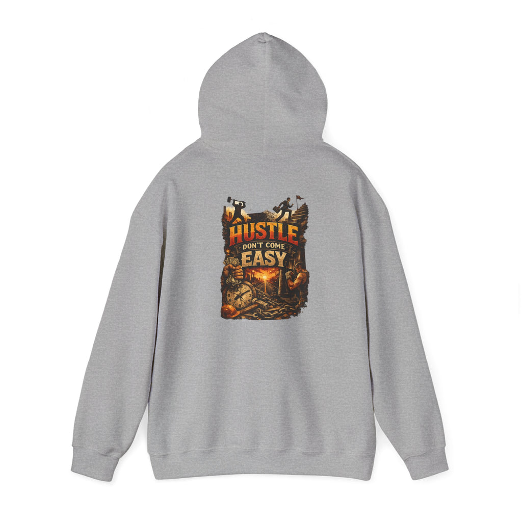 Grind Hoodie — “Hustle Isn’t Easy” Motivational Streetwear Hoodie