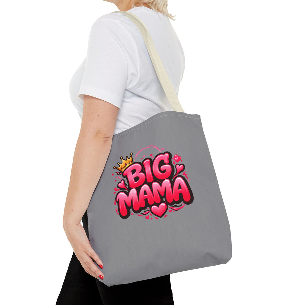 Big Mama Tote Bag — Cute Pink Crown Graphic Tote for Moms, Mother’s Day Gift