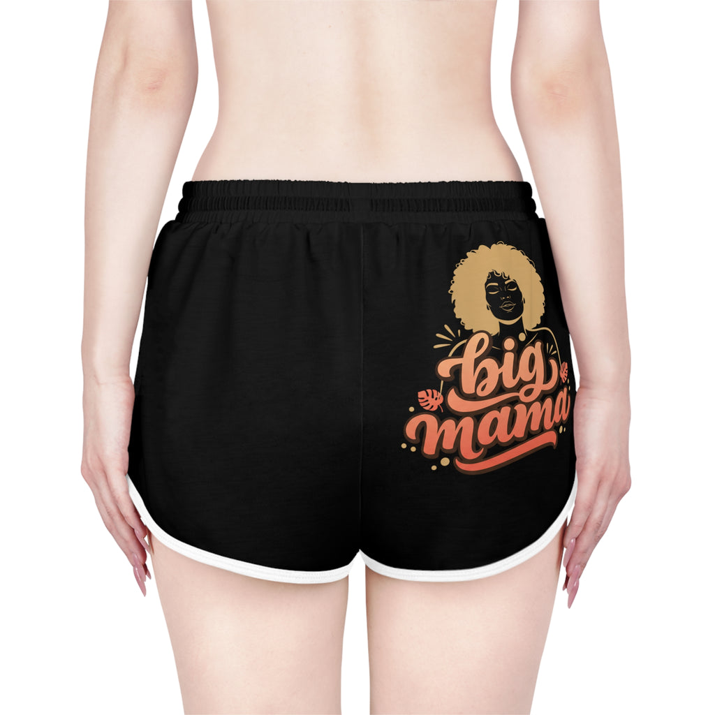 Big Mama Relaxed Shorts — Women's Retro Afro Graphic Lounge Shorts