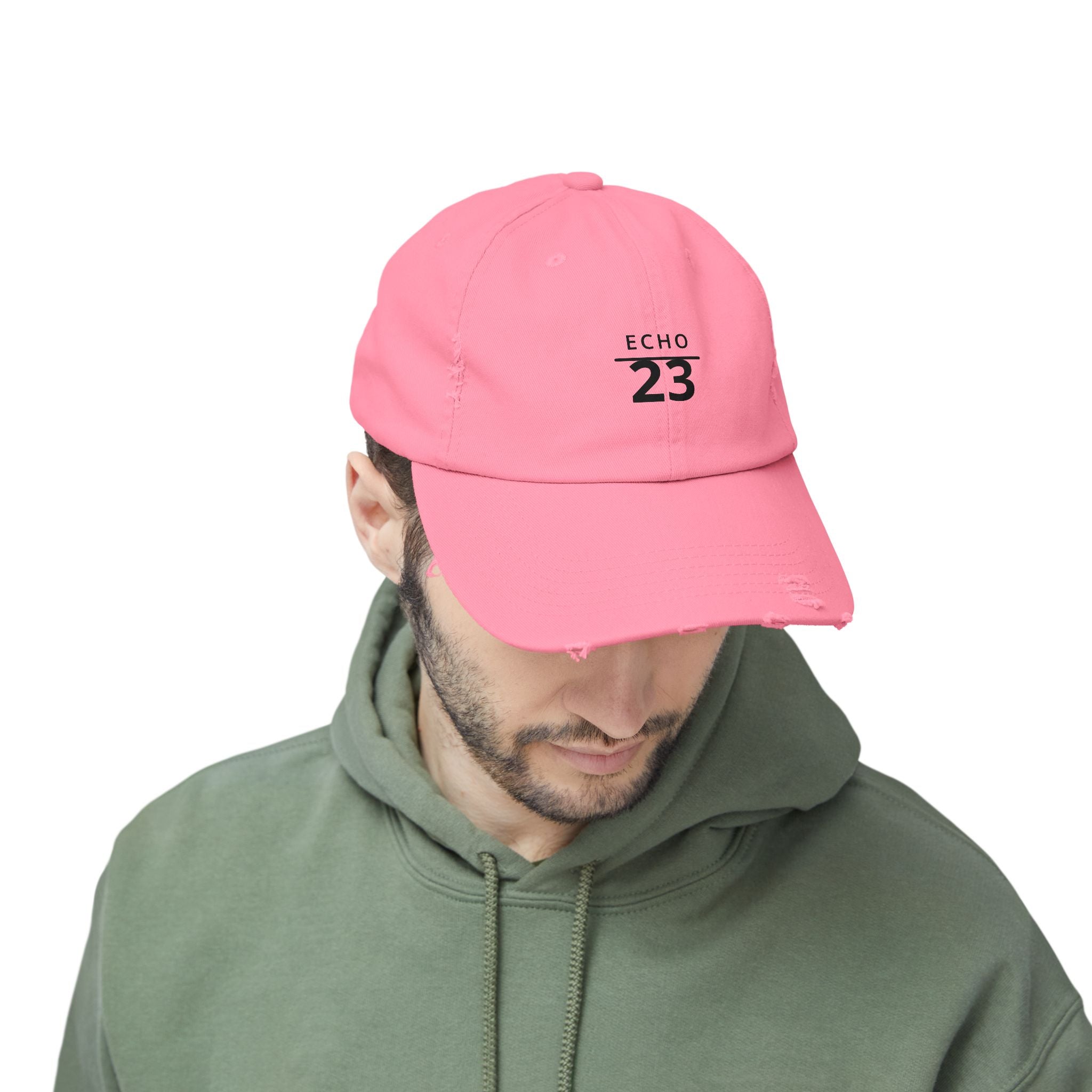 Distressed Echo 23 Baseball Cap — Vintage Washed Dad Hat