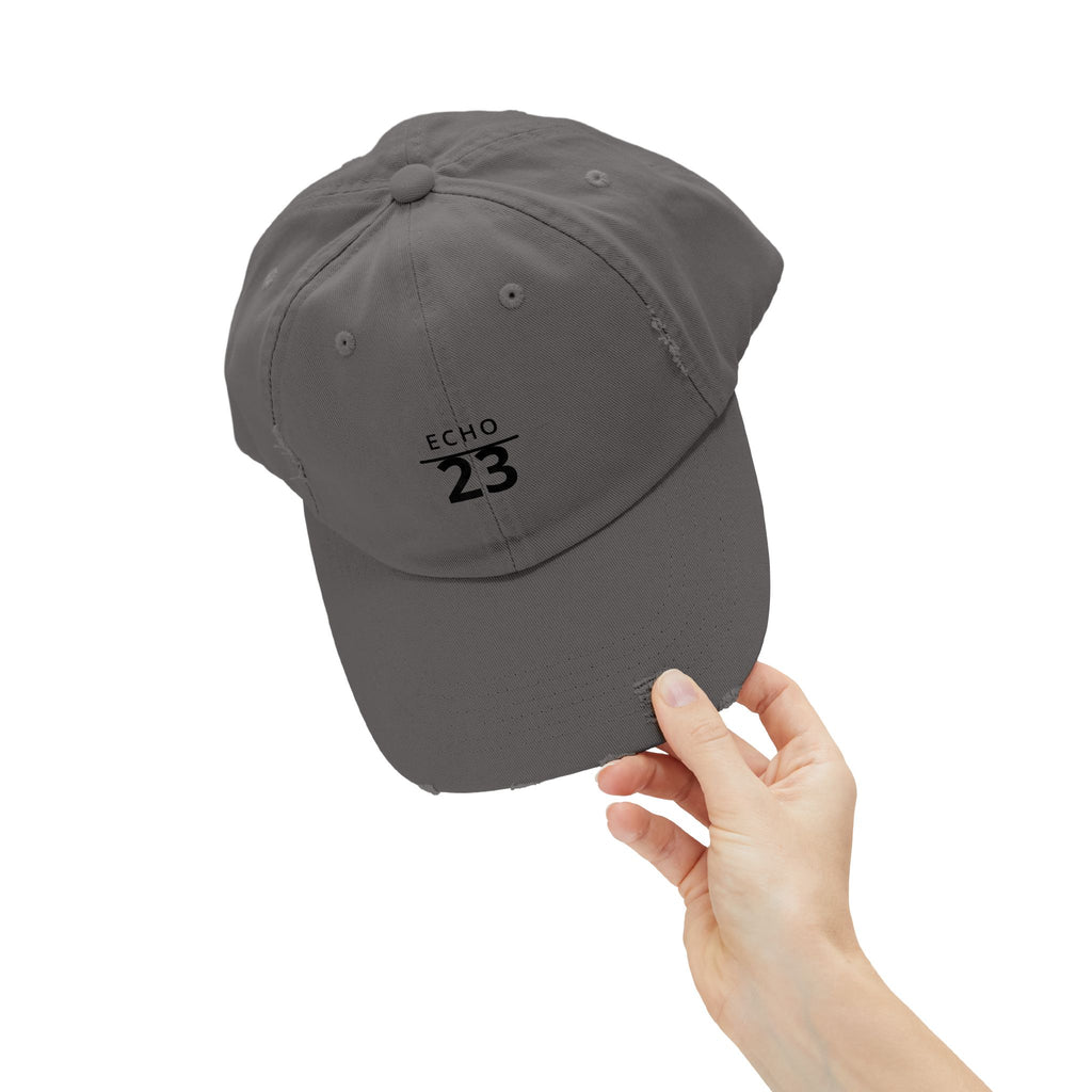 Distressed Echo 23 Baseball Cap — Vintage Washed Dad Hat