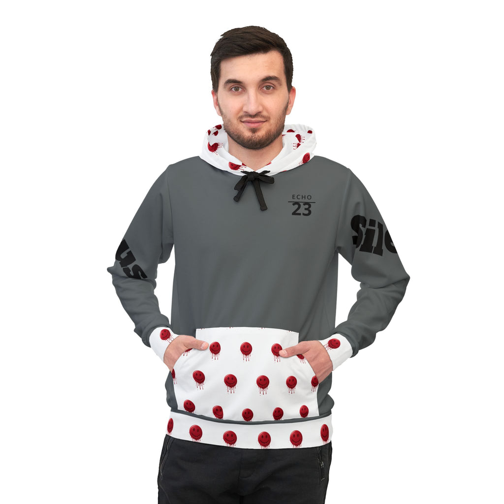 Gray-PolkaDot Echo 23 Athletic Hoodie