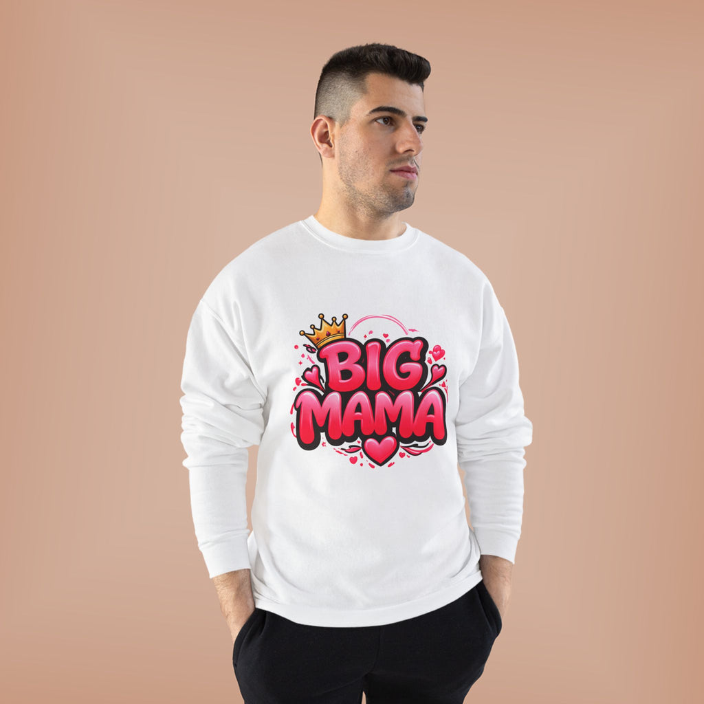 Big Mama Crewneck Sweatshirt — Pink Crown Graphic Mom Gift