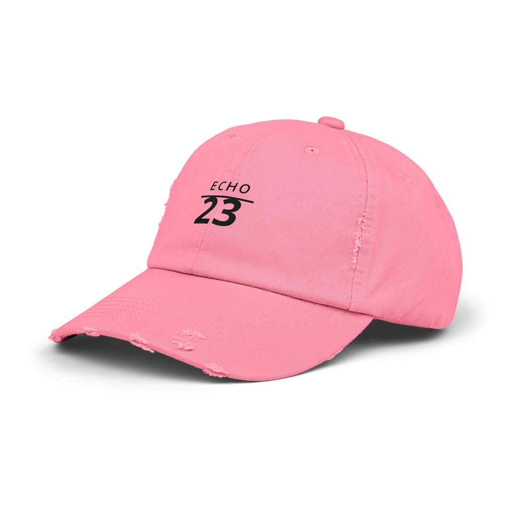 Distressed Echo 23 Baseball Cap — Vintage Washed Dad Hat