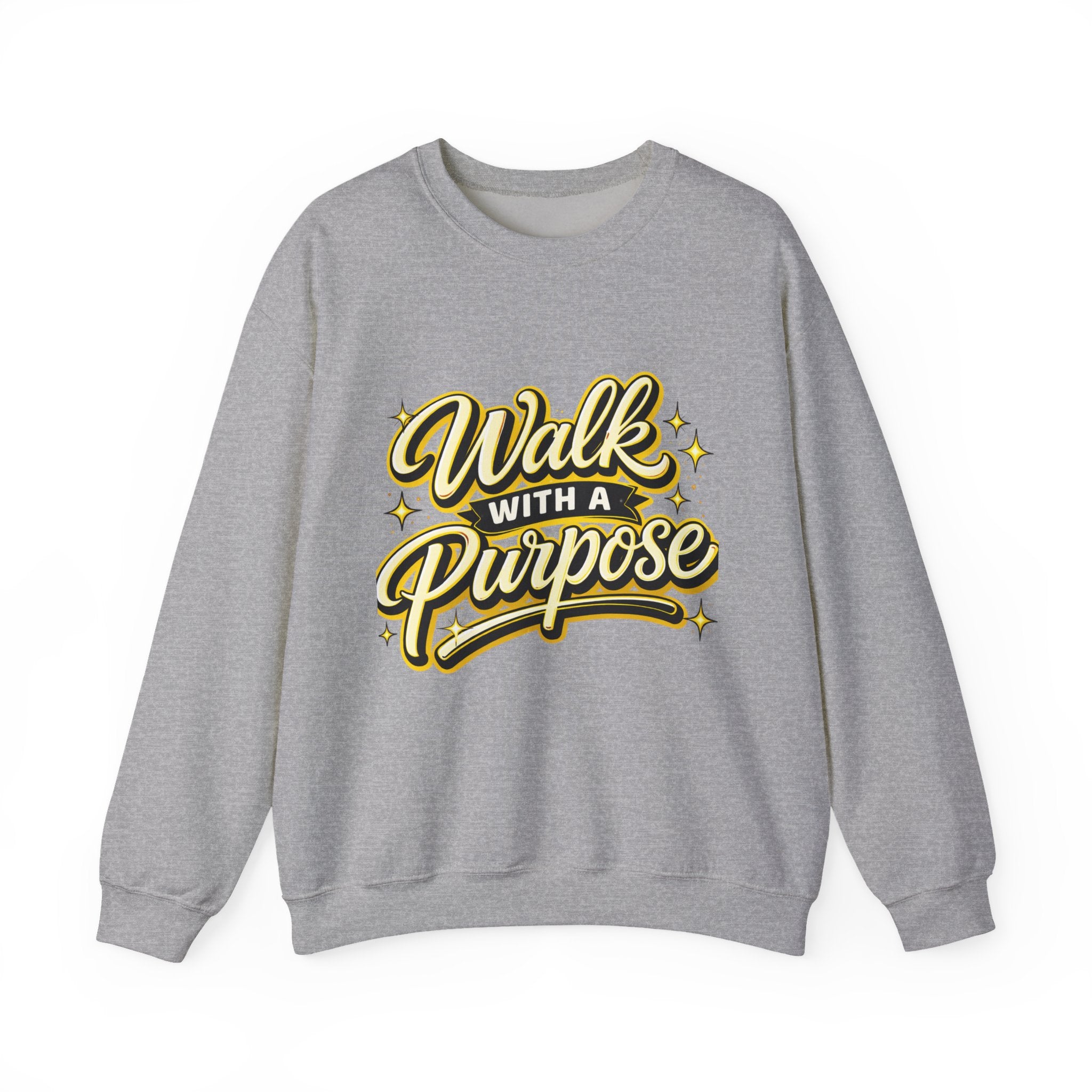 Walk With a Purpose Crewneck Sweatshirt — Inspirational Graphic Pullover