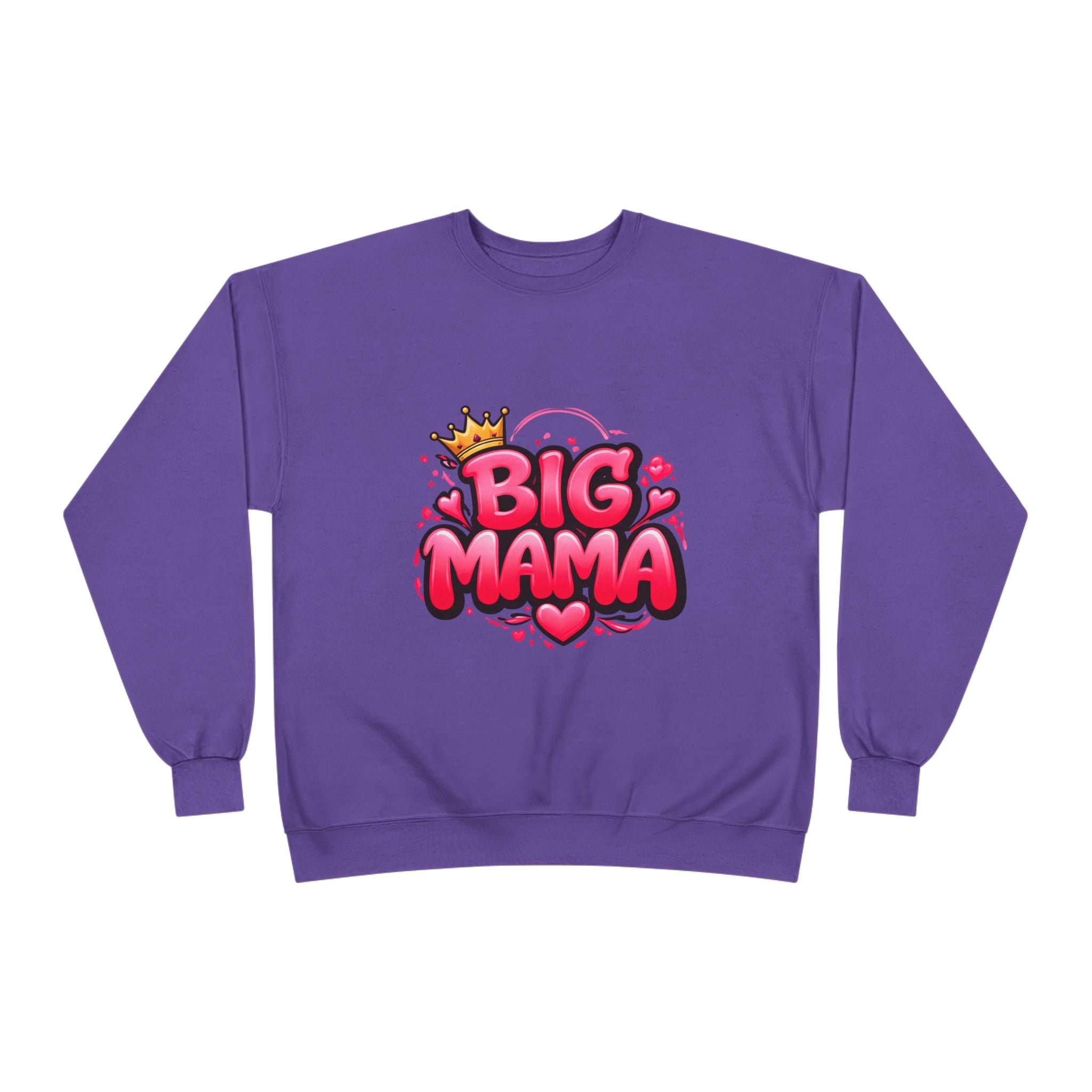Big Mama Crewneck Sweatshirt — Pink Crown Graphic Mom Gift