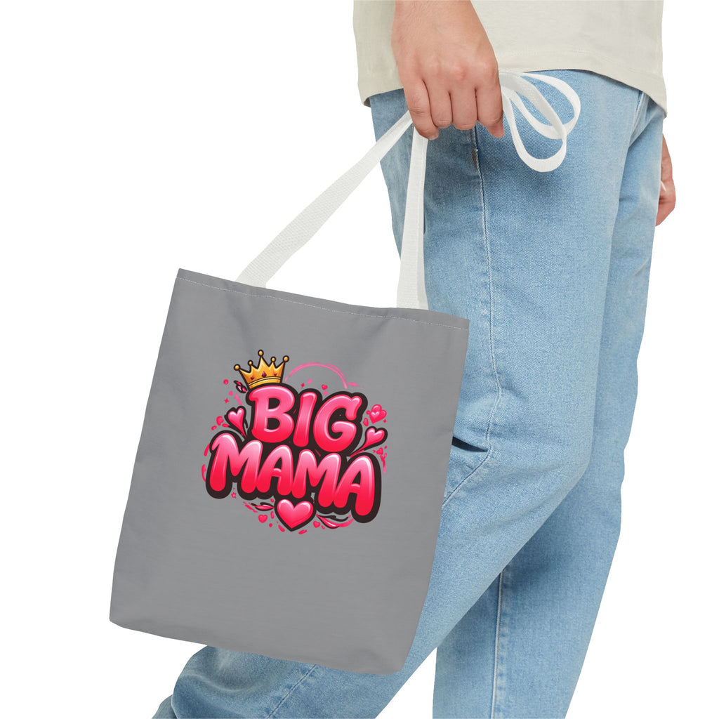 Big Mama Tote Bag — Cute Pink Crown Graphic Tote for Moms, Mother’s Day Gift