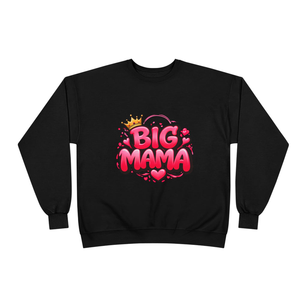 Big Mama Crewneck Sweatshirt — Pink Crown Graphic Mom Gift