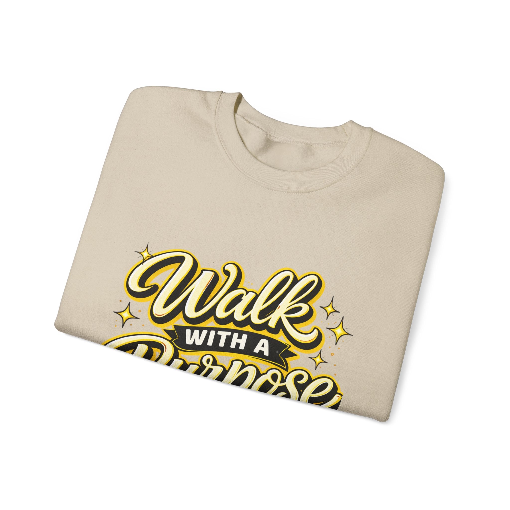 Walk With a Purpose Crewneck Sweatshirt — Inspirational Graphic Pullover