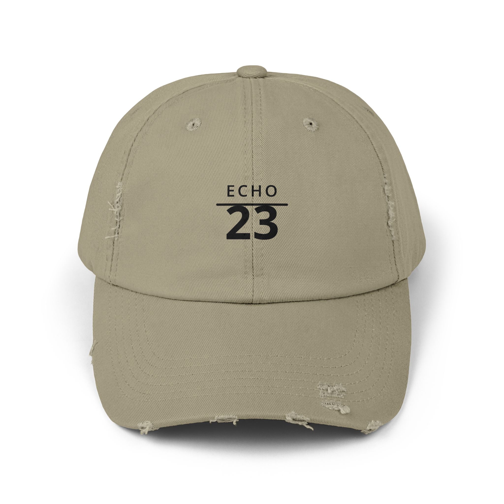 Distressed Echo 23 Baseball Cap — Vintage Washed Dad Hat
