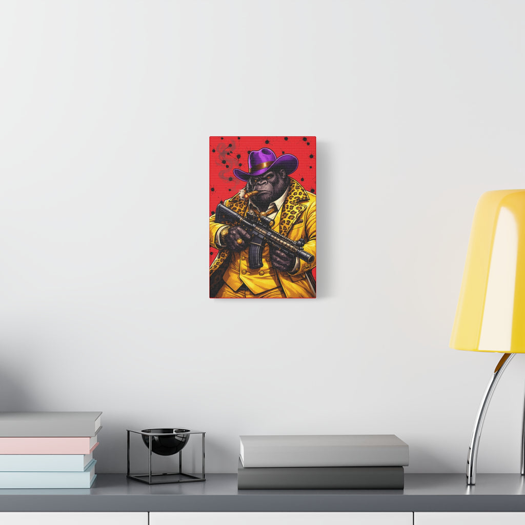 Gorilla Don Pablo Canvas — Bold Pimp-Style Art Print