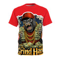 Grind Hard Gorilla Graphic Tee — Bold Money Hustle Streetwear