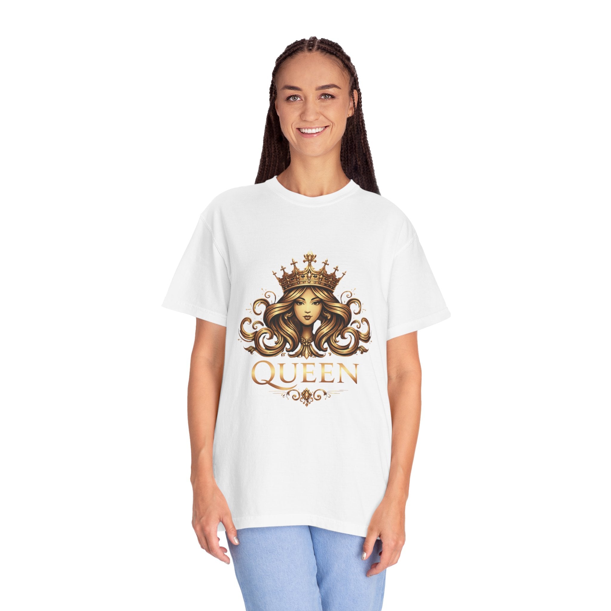 Queen Crown Graphic T-Shirt — Regal Women’s King/Queen Tee