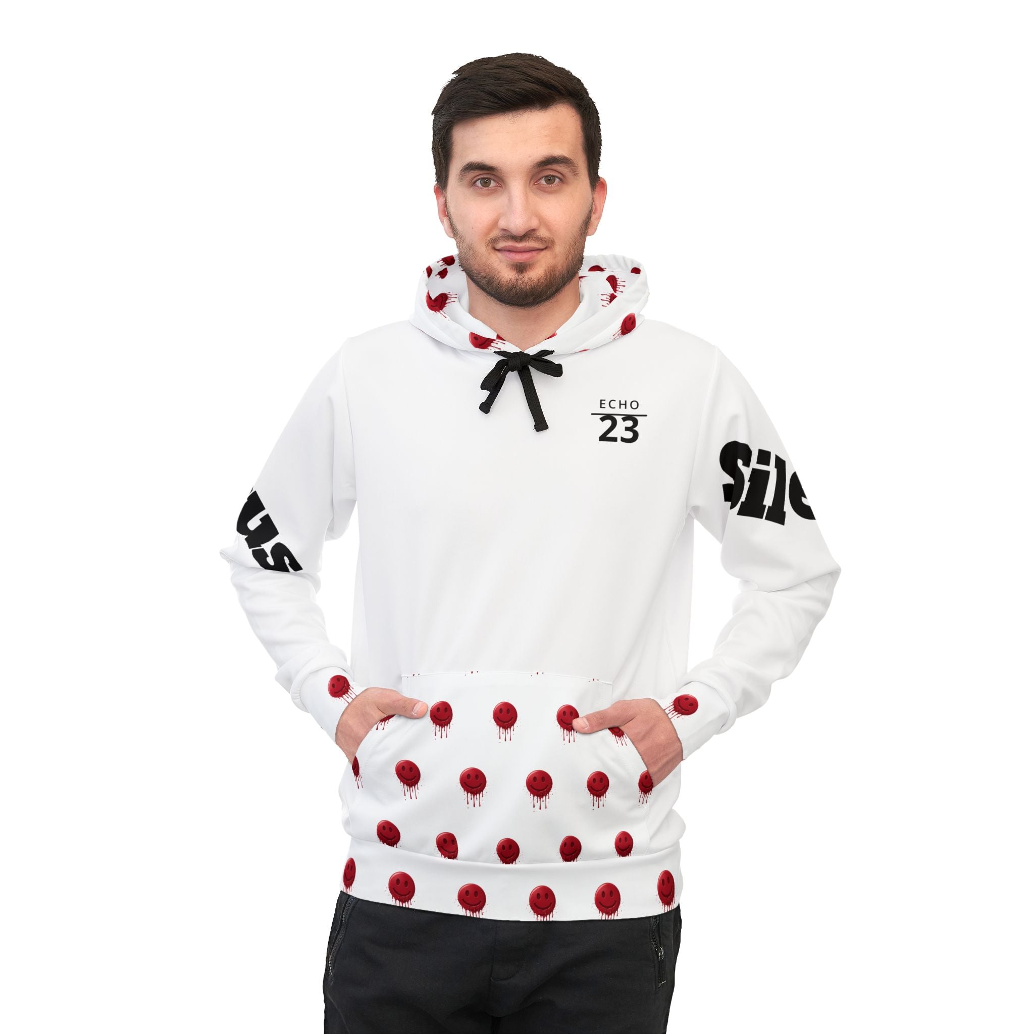 White-Polka Dot Echo 23 Athletic Hoodie