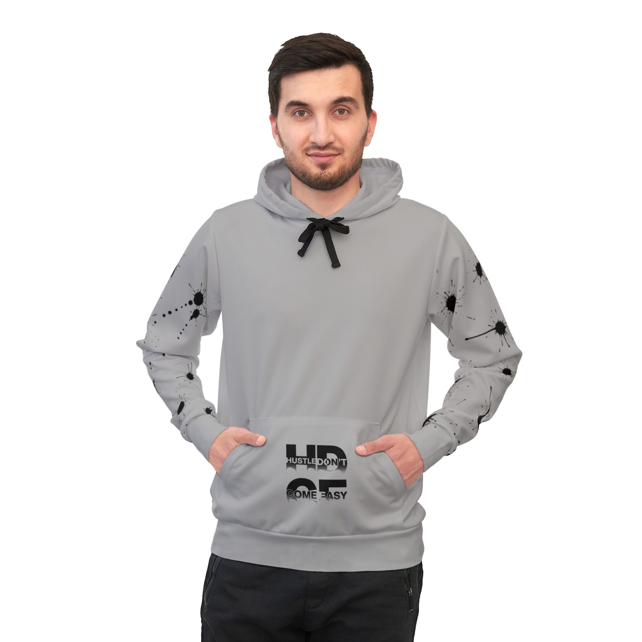 Hustle Don't Come Easy Athletic Hoodie — Motivational Pullover for Gym & Streetwear