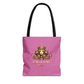 Queen Crown Pink Tote Bag — "Mind Yours" Graphic All-Over Print