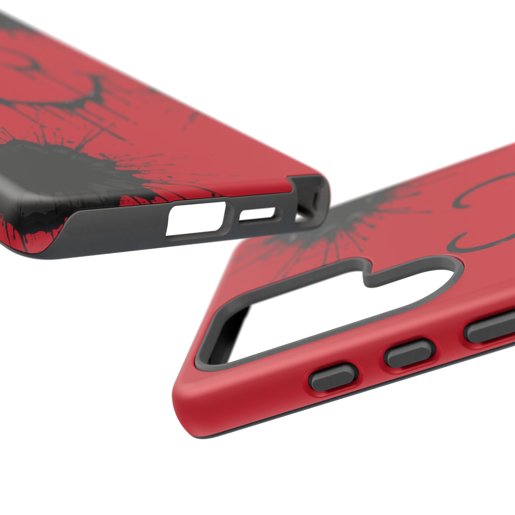 Protective Phone Case — Red Drip Smile Splatter Design