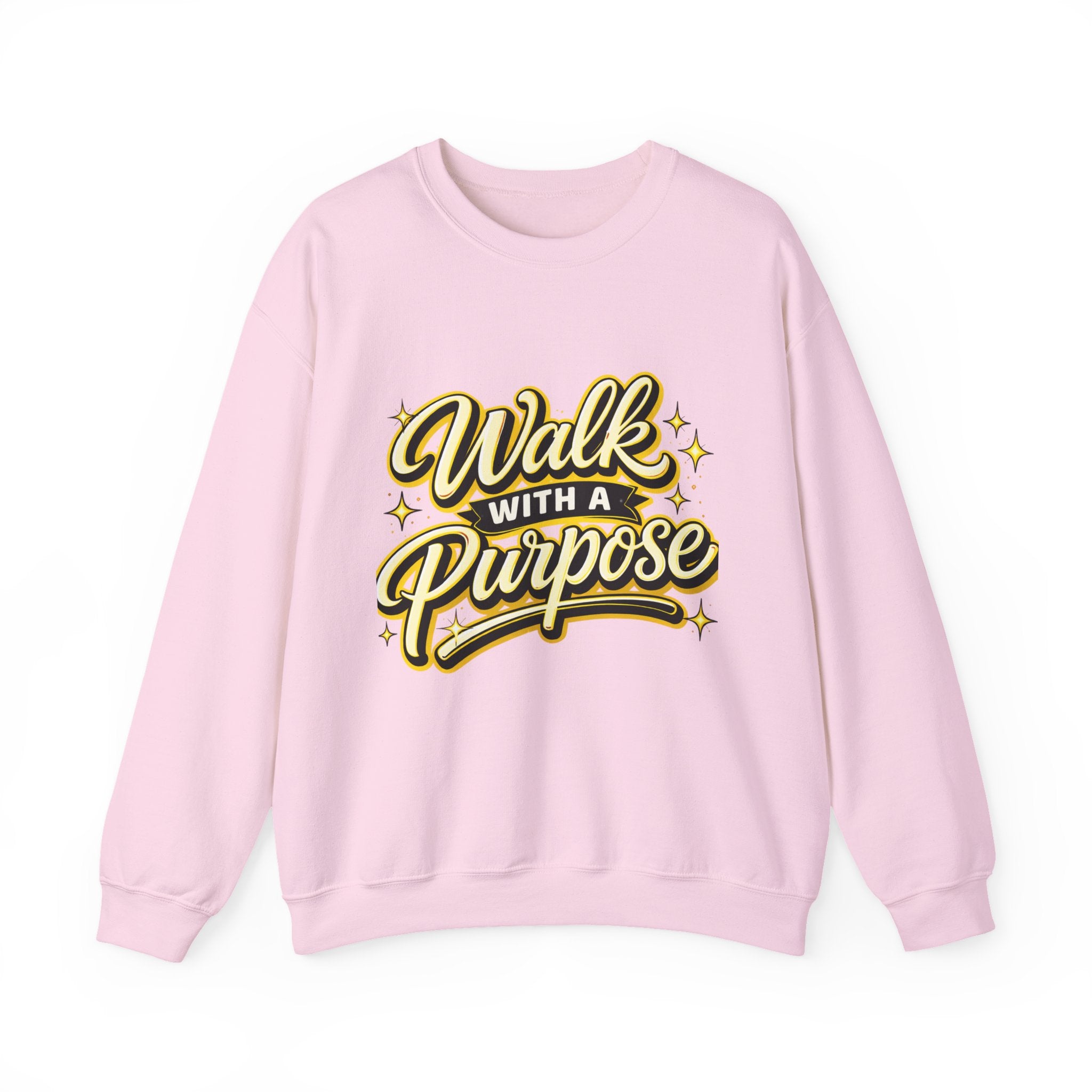 Walk With a Purpose Crewneck Sweatshirt — Inspirational Graphic Pullover