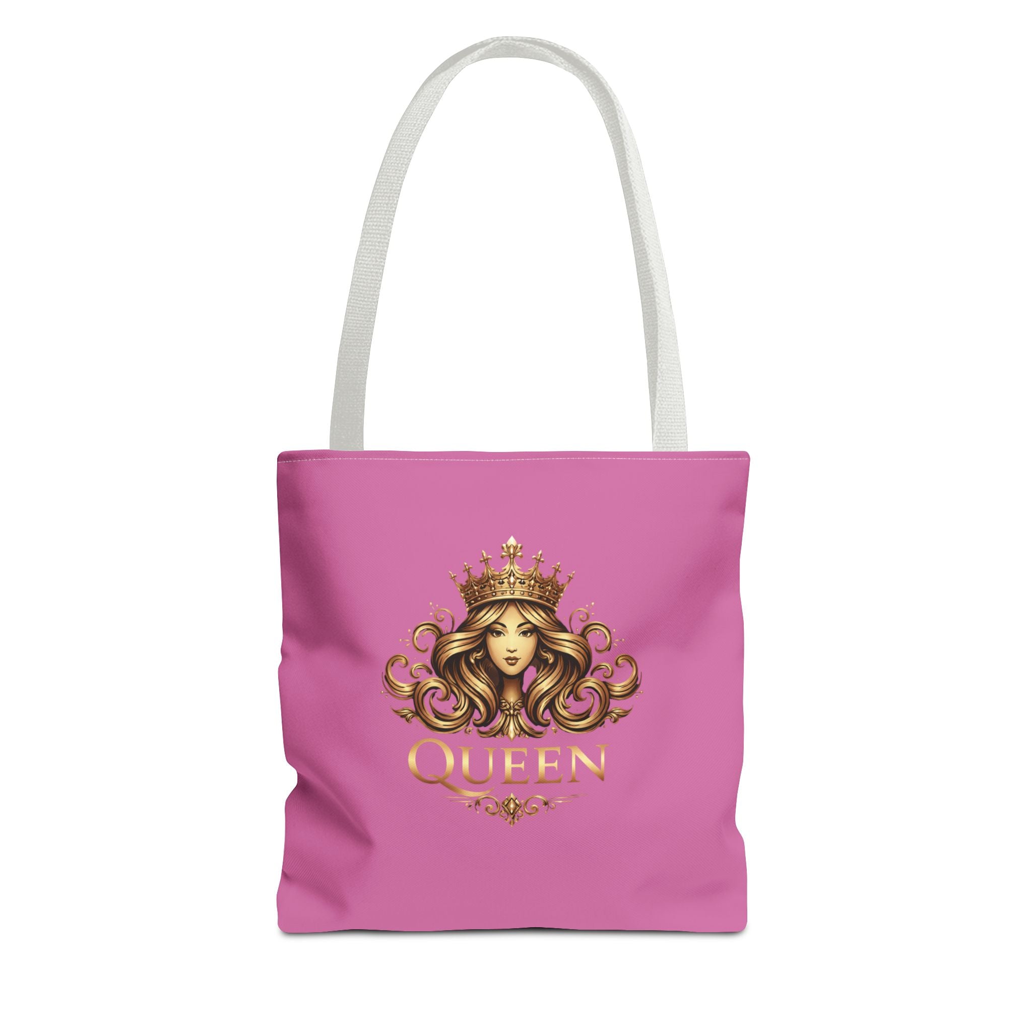 Queen Crown Pink Tote Bag — "Mind Yours" Graphic All-Over Print