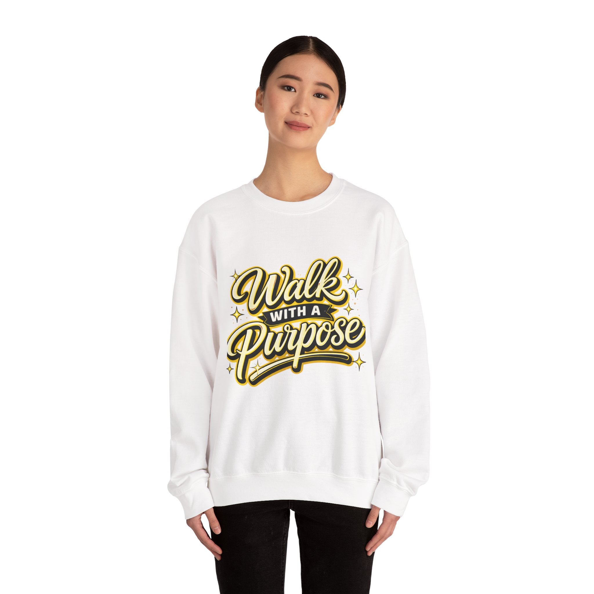 Walk With a Purpose Crewneck Sweatshirt — Inspirational Graphic Pullover