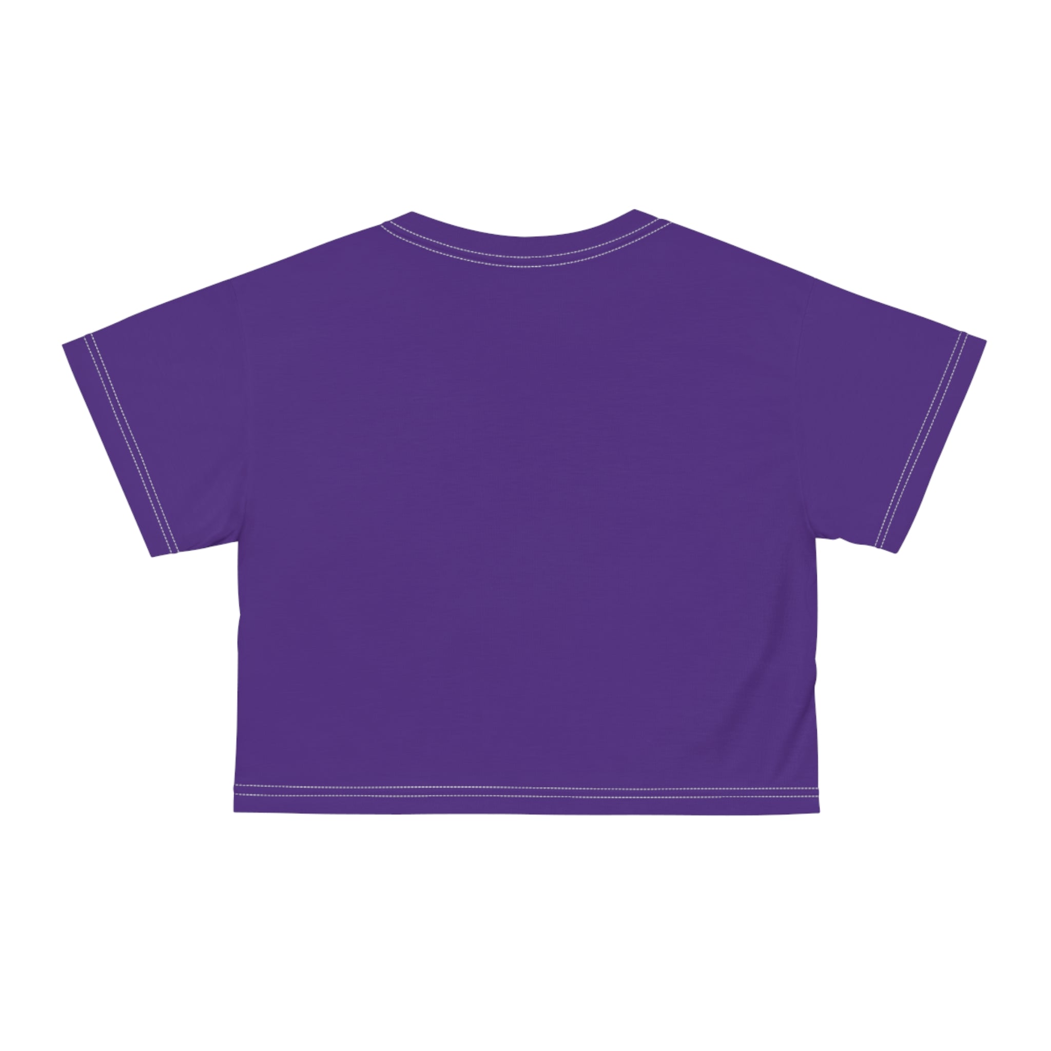 Purple Queen Graphic Crop Tee — Regal Crowned Woman Design