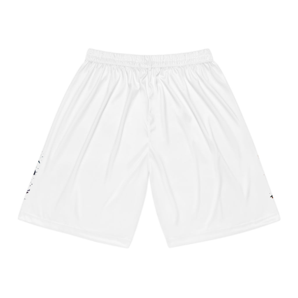 Basketball Shorts — Bold Tiger Skull & Dragon All-Over Print