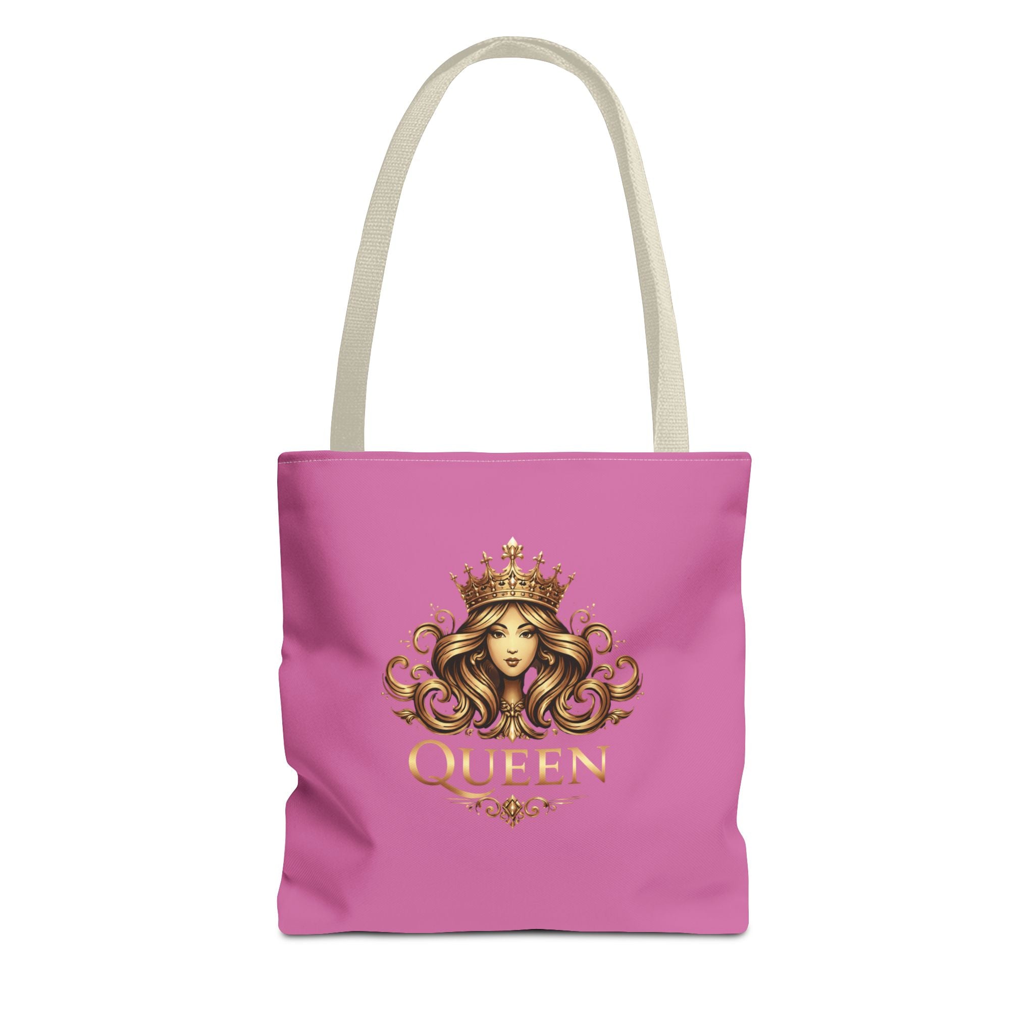 Queen Crown Pink Tote Bag — "Mind Yours" Graphic All-Over Print