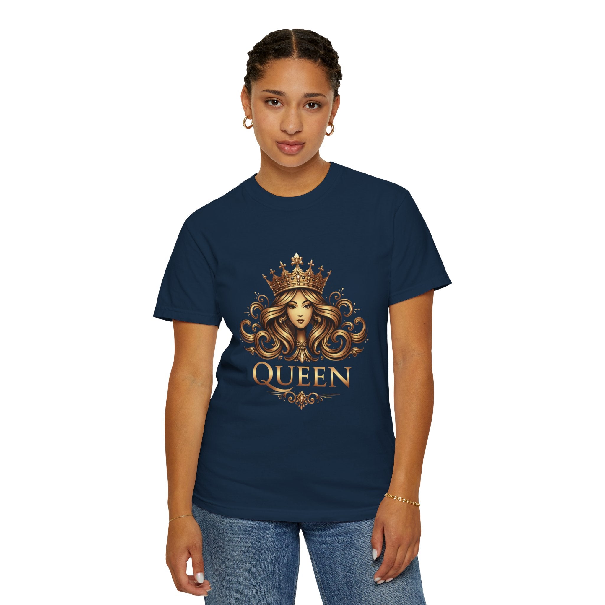 Queen Crown Graphic T-Shirt — Regal Women’s King/Queen Tee