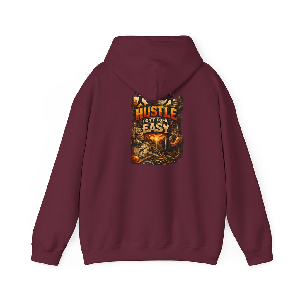 Grind Hoodie — “Hustle Isn’t Easy” Motivational Streetwear Hoodie