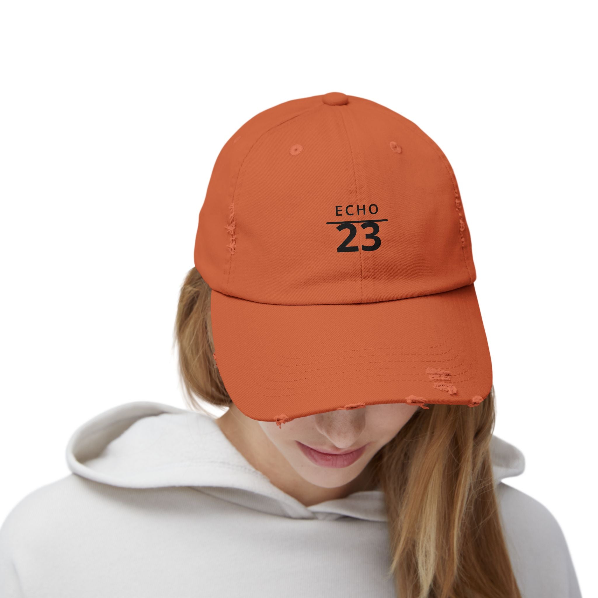 Distressed Echo 23 Baseball Cap — Vintage Washed Dad Hat