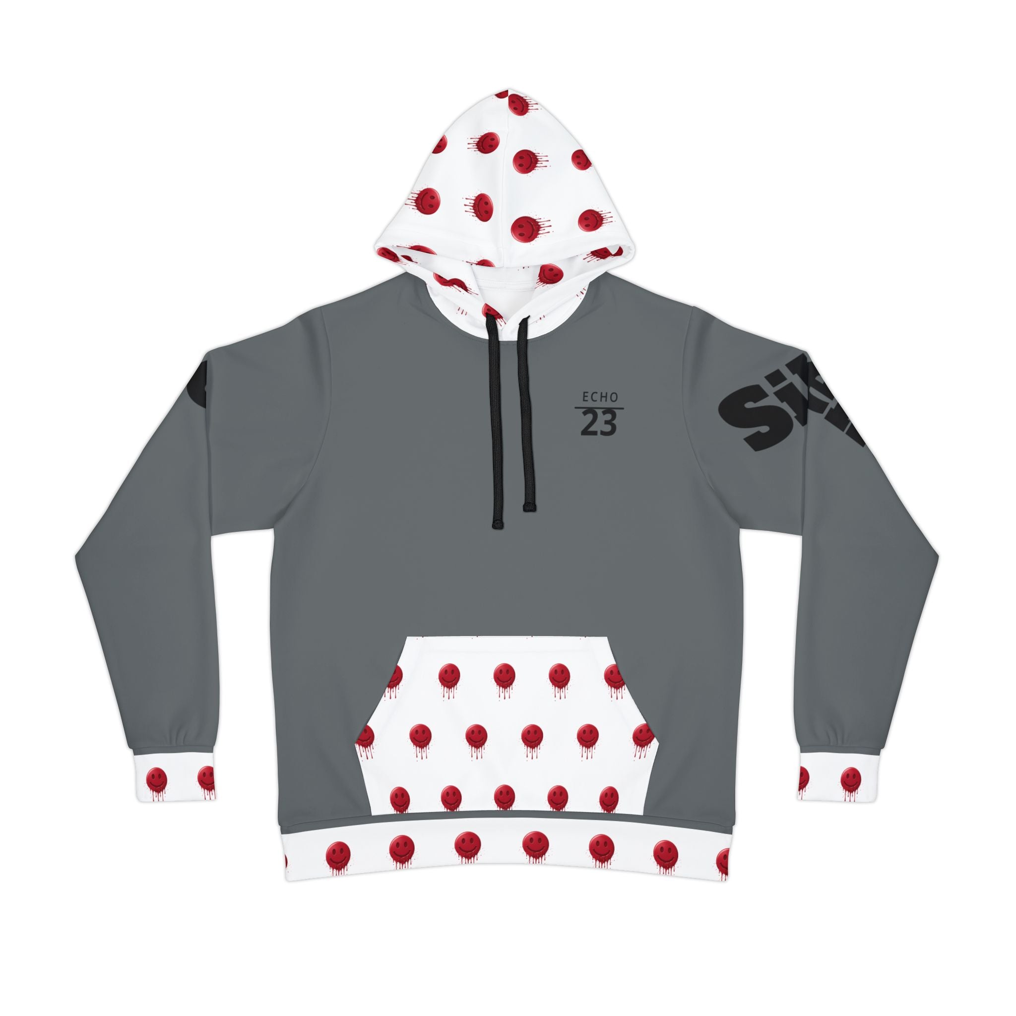 Gray-PolkaDot Echo 23 Athletic Hoodie