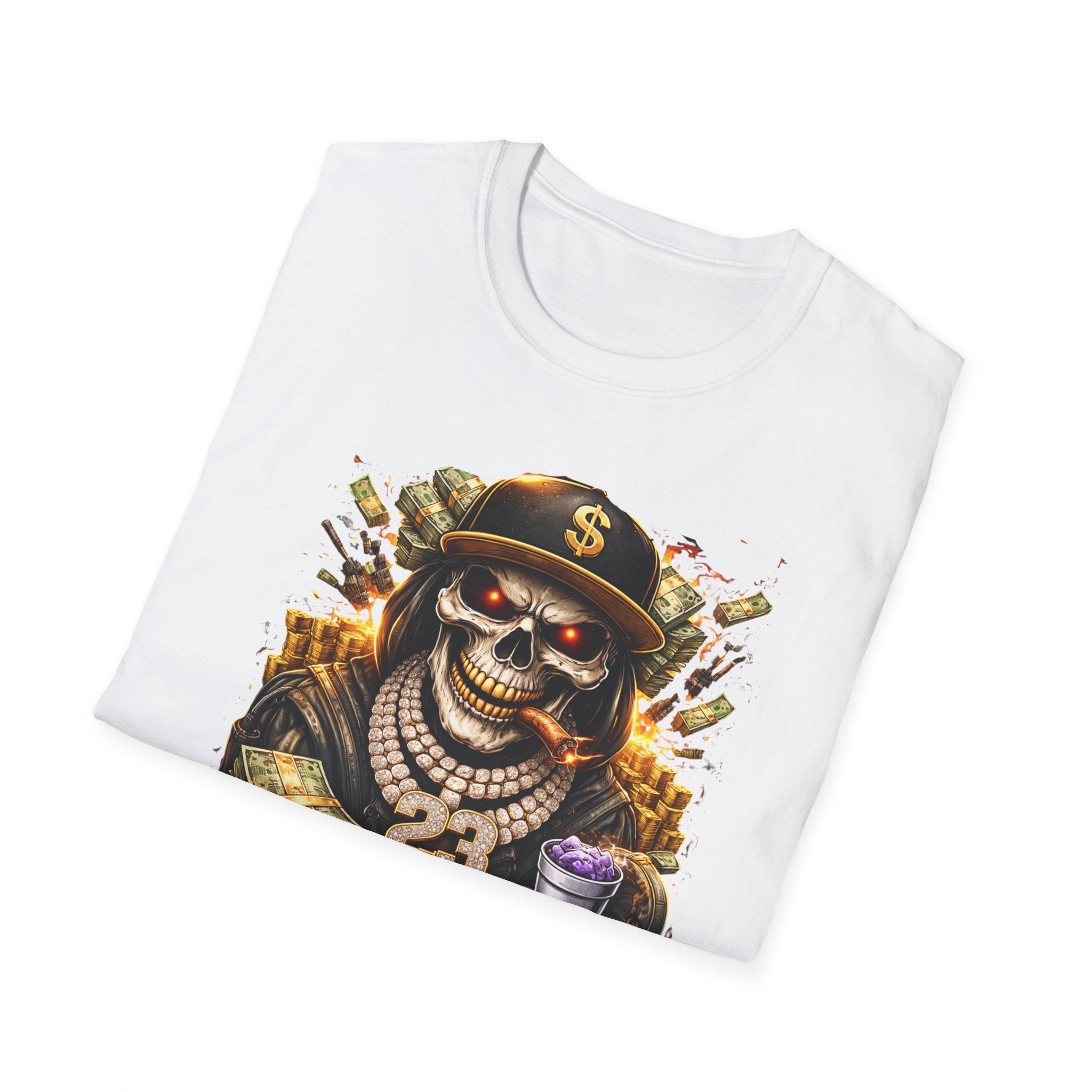 Skull Money Tee — "Respectfully" Streetwear Graphic T-Shirt