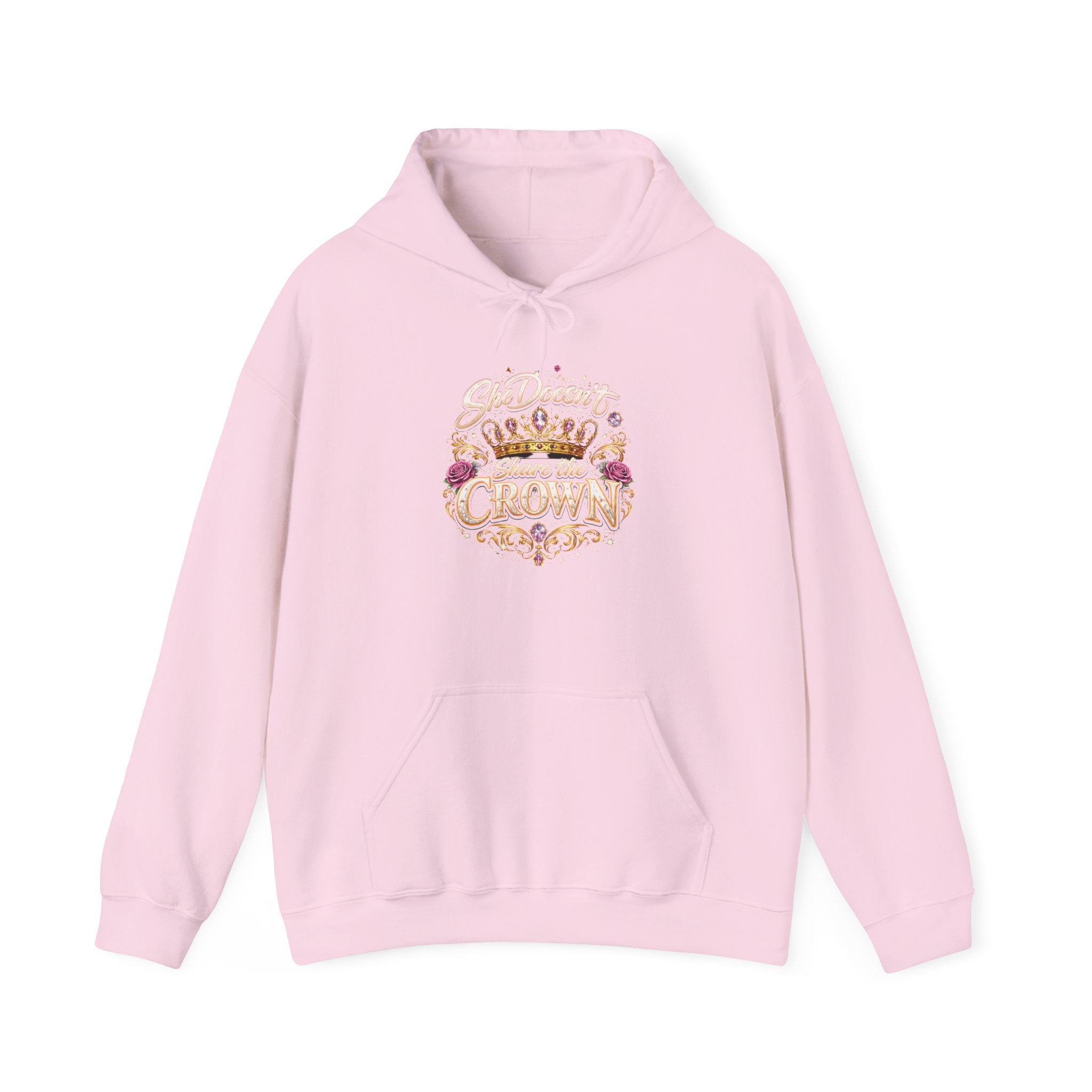 Hoodie — "She Doesn't Wear a Crown, She Wears It" Floral Empowerment Pullover