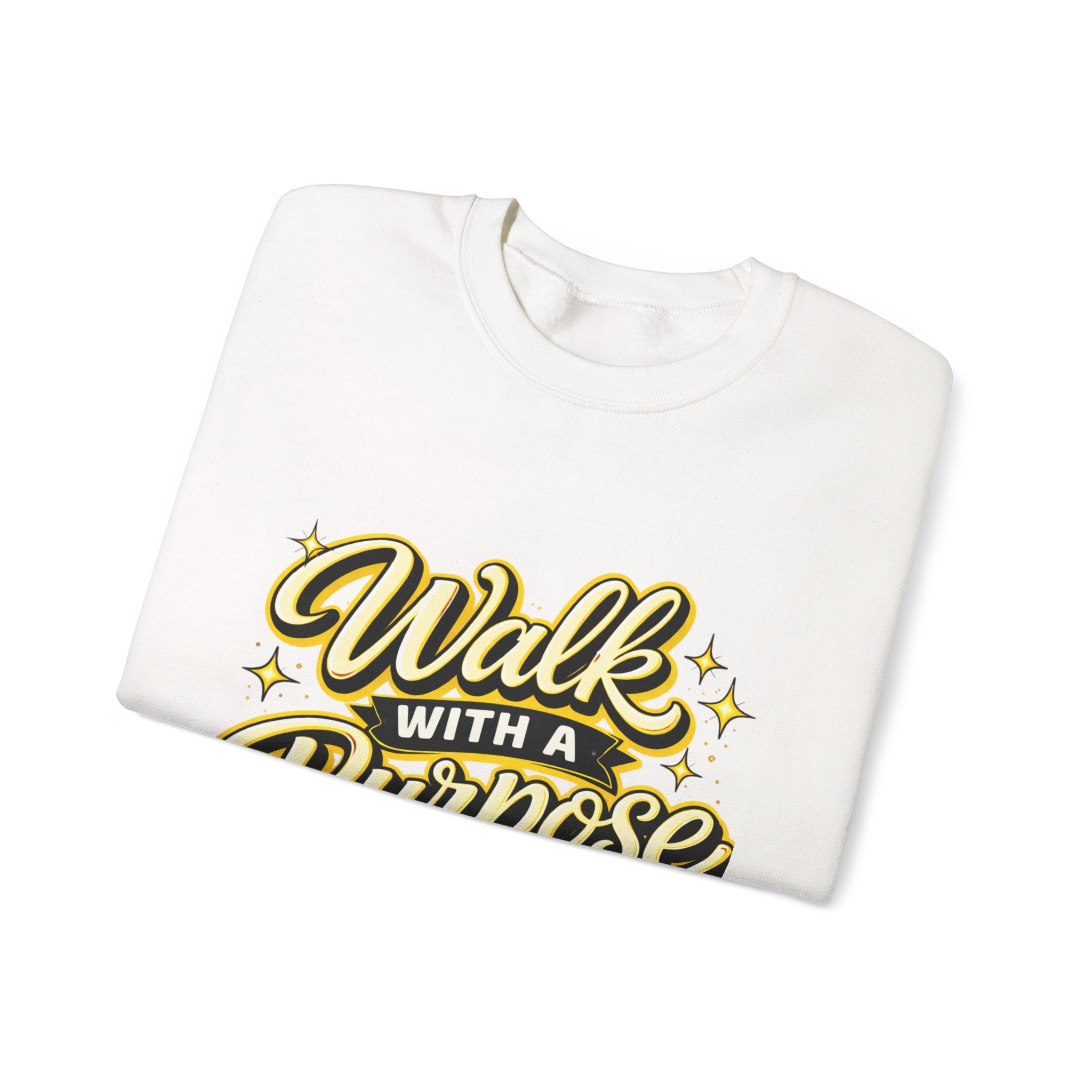 Walk With a Purpose Crewneck Sweatshirt — Inspirational Graphic Pullover
