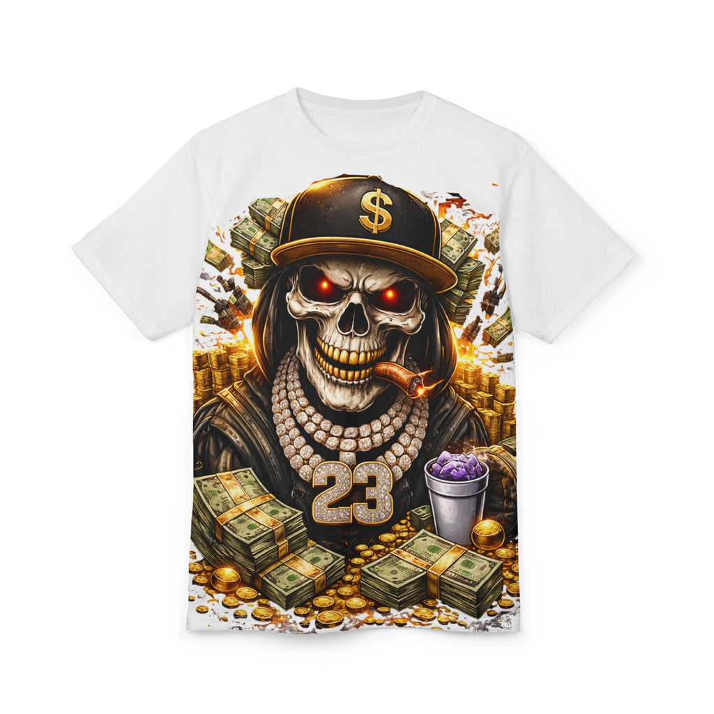 Skull King Money Tee — '23 Hip-Hop Streetwear Graphic Shirt
