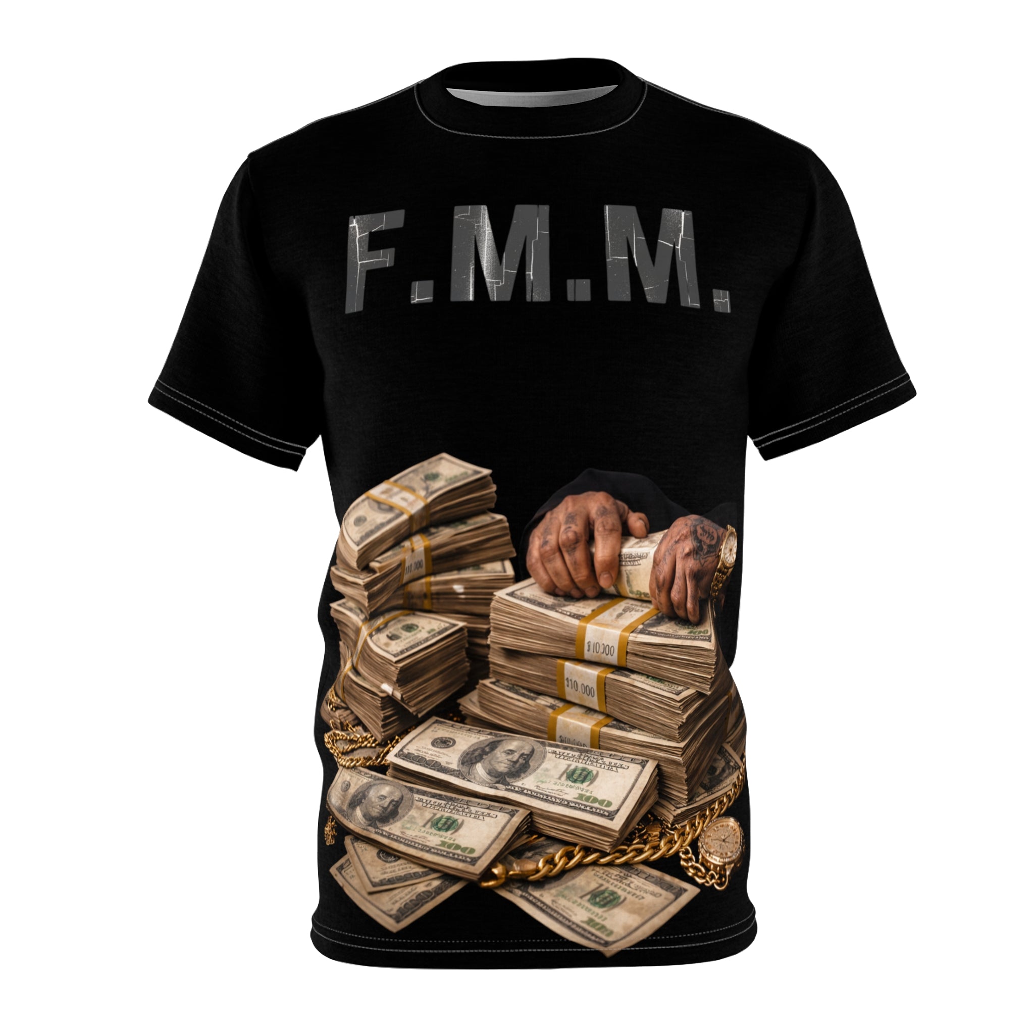 FMM Money Stacks Tee — Graphic All-Over Print Shirt
