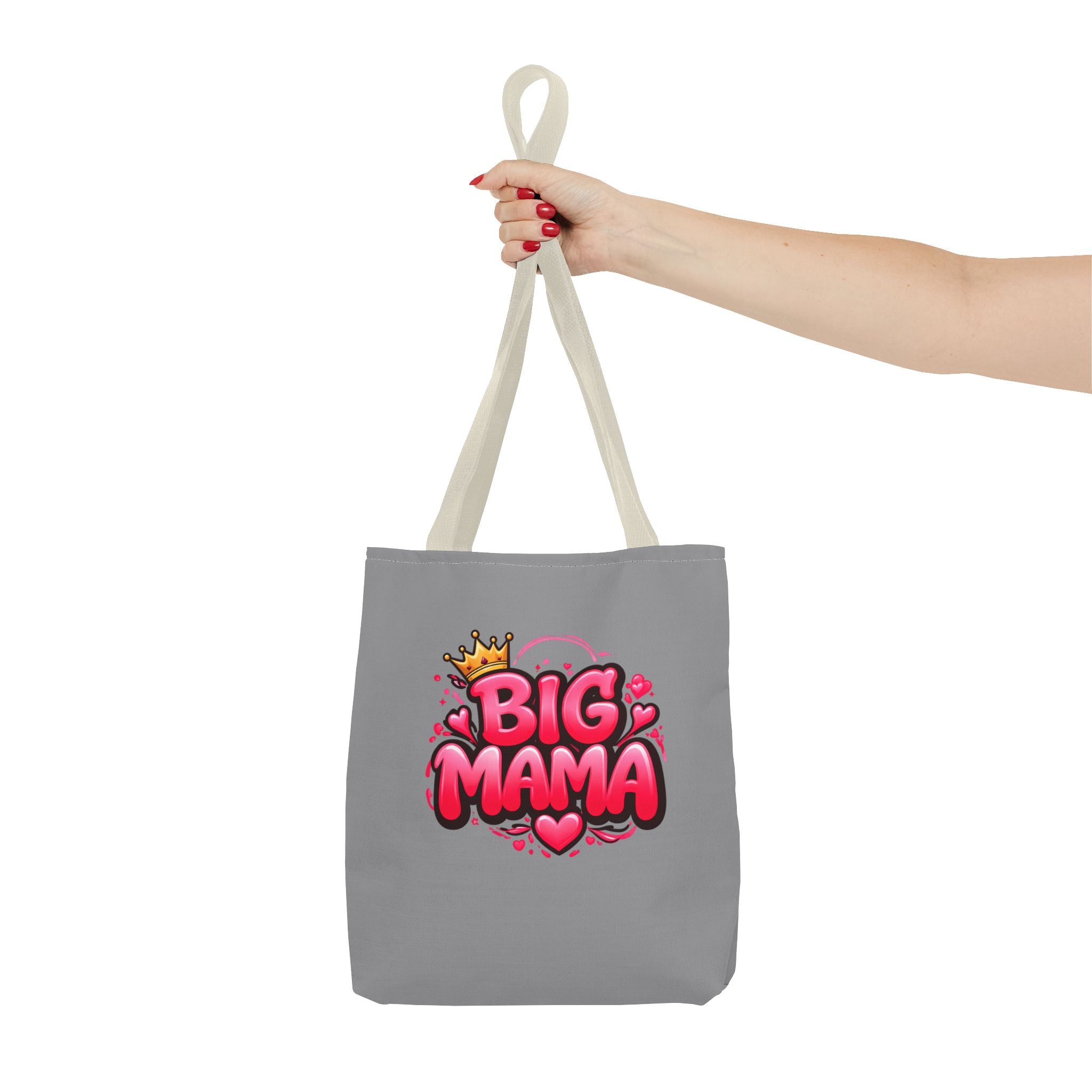 Big Mama Tote Bag — Cute Pink Crown Graphic Tote for Moms, Mother’s Day Gift