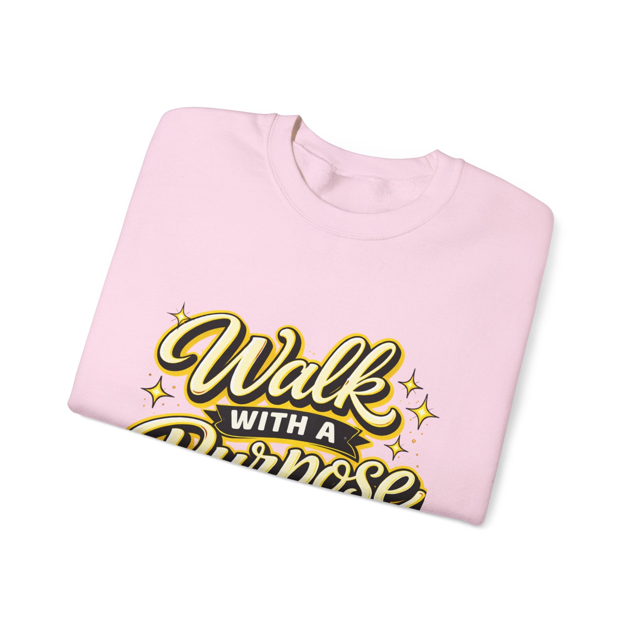 Walk With a Purpose Crewneck Sweatshirt — Inspirational Graphic Pullover