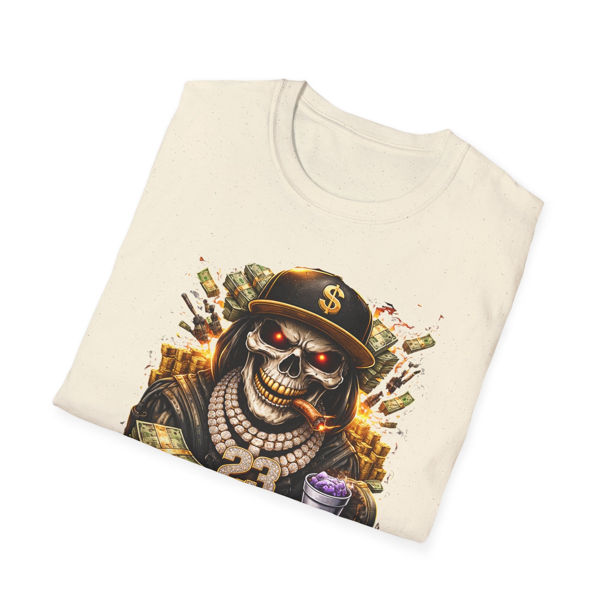 Skull Money Tee — "Respectfully" Streetwear Graphic T-Shirt