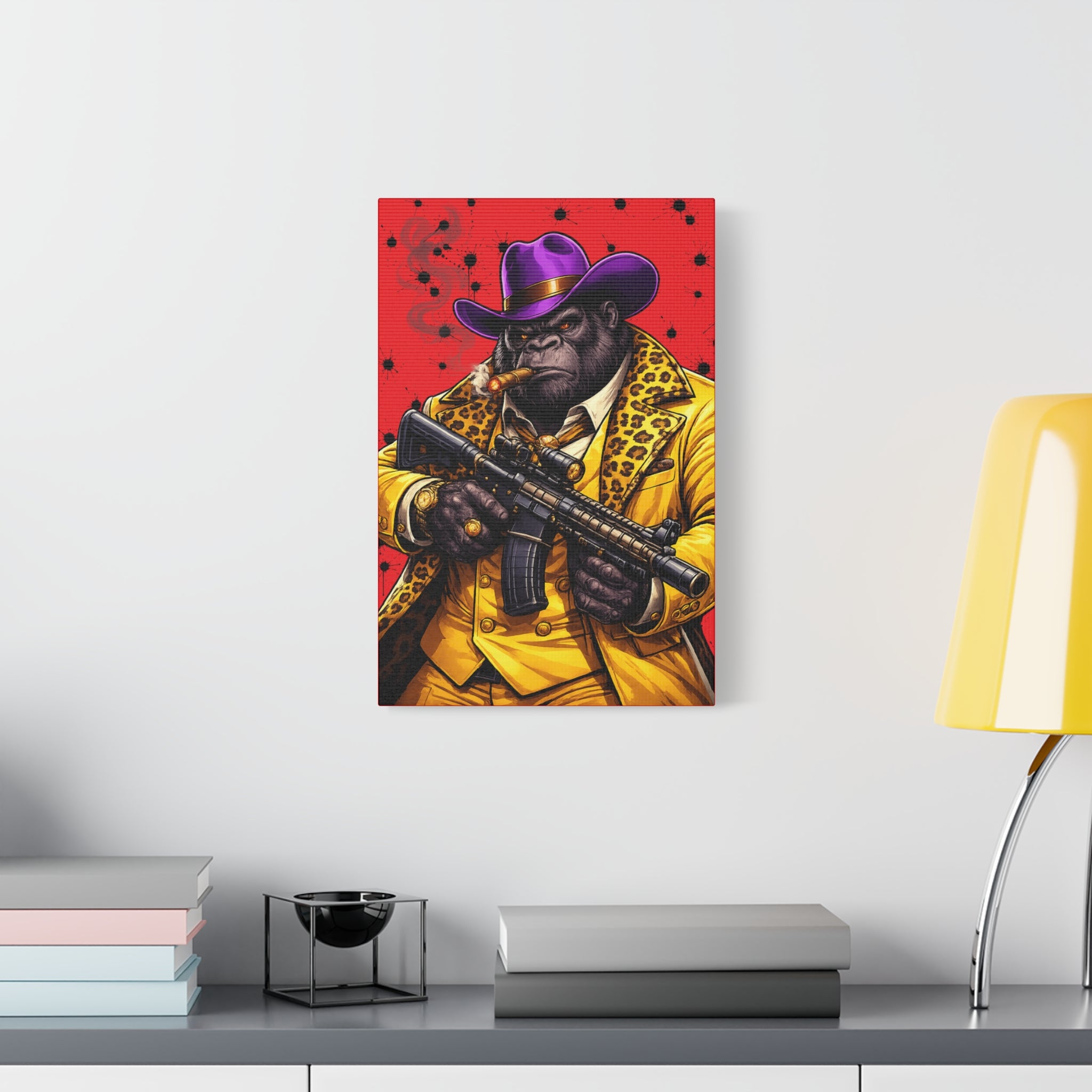 Gorilla Don Pablo Canvas — Bold Pimp-Style Art Print