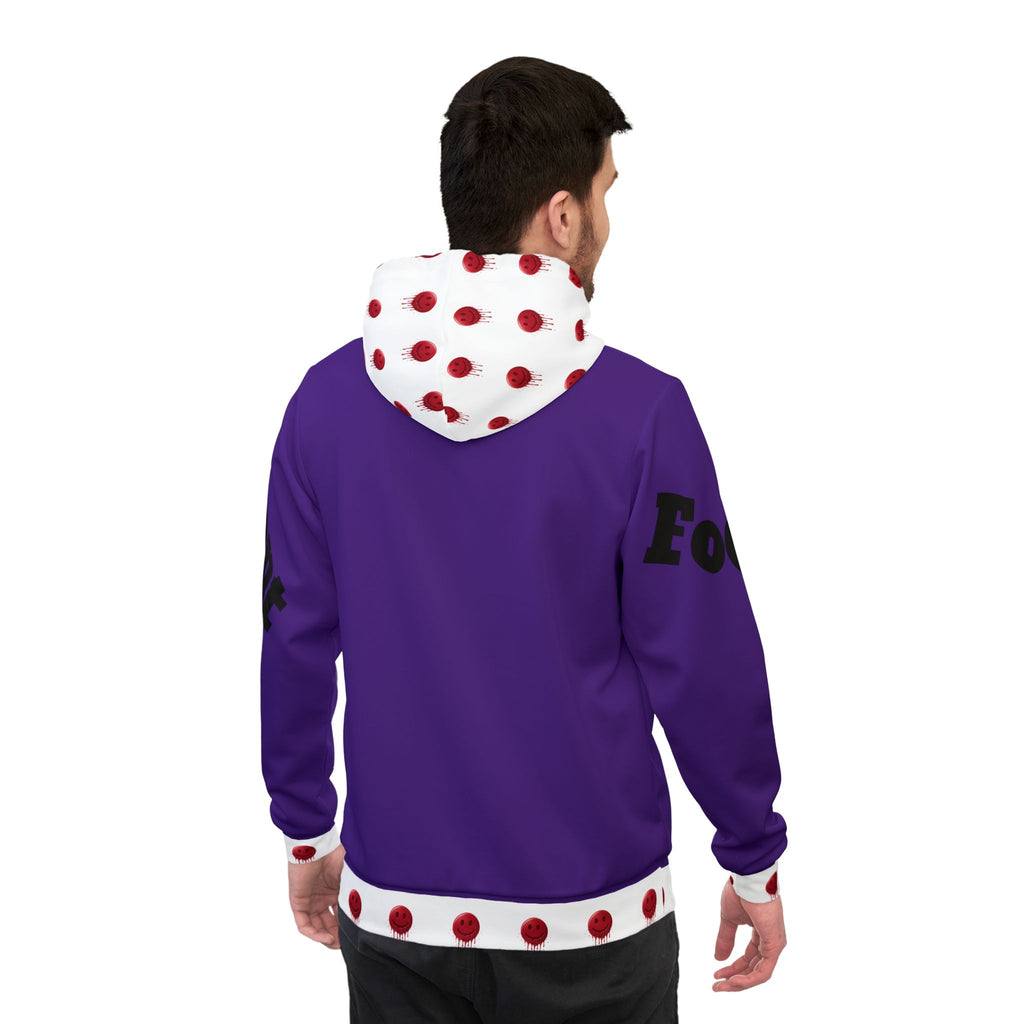 Purple-Polka Dot Echo 23 Athletic Hoodie