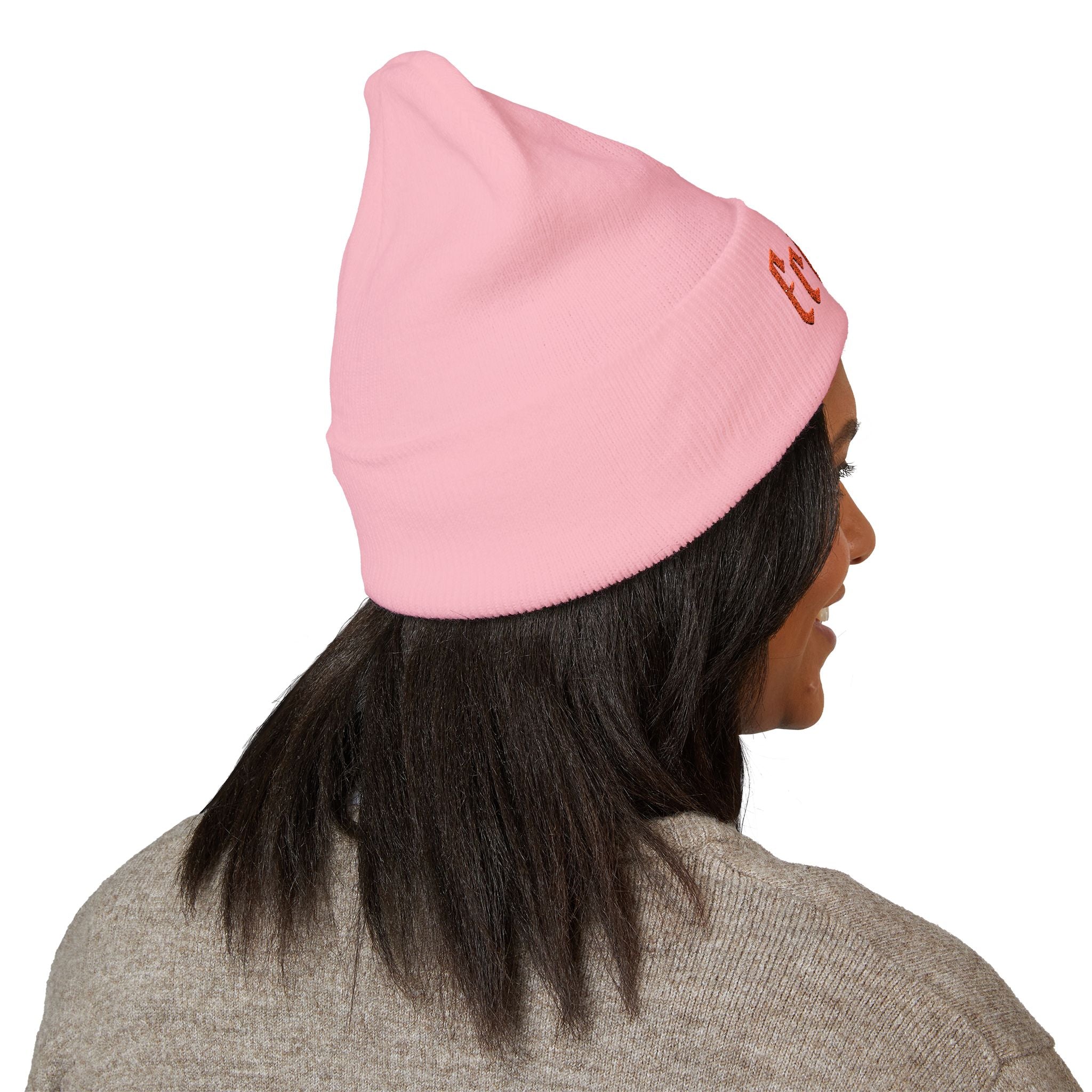 Embroidered 'Echo23' Classic Cuffed Beanie — Cozy Streetwear Knit Hat