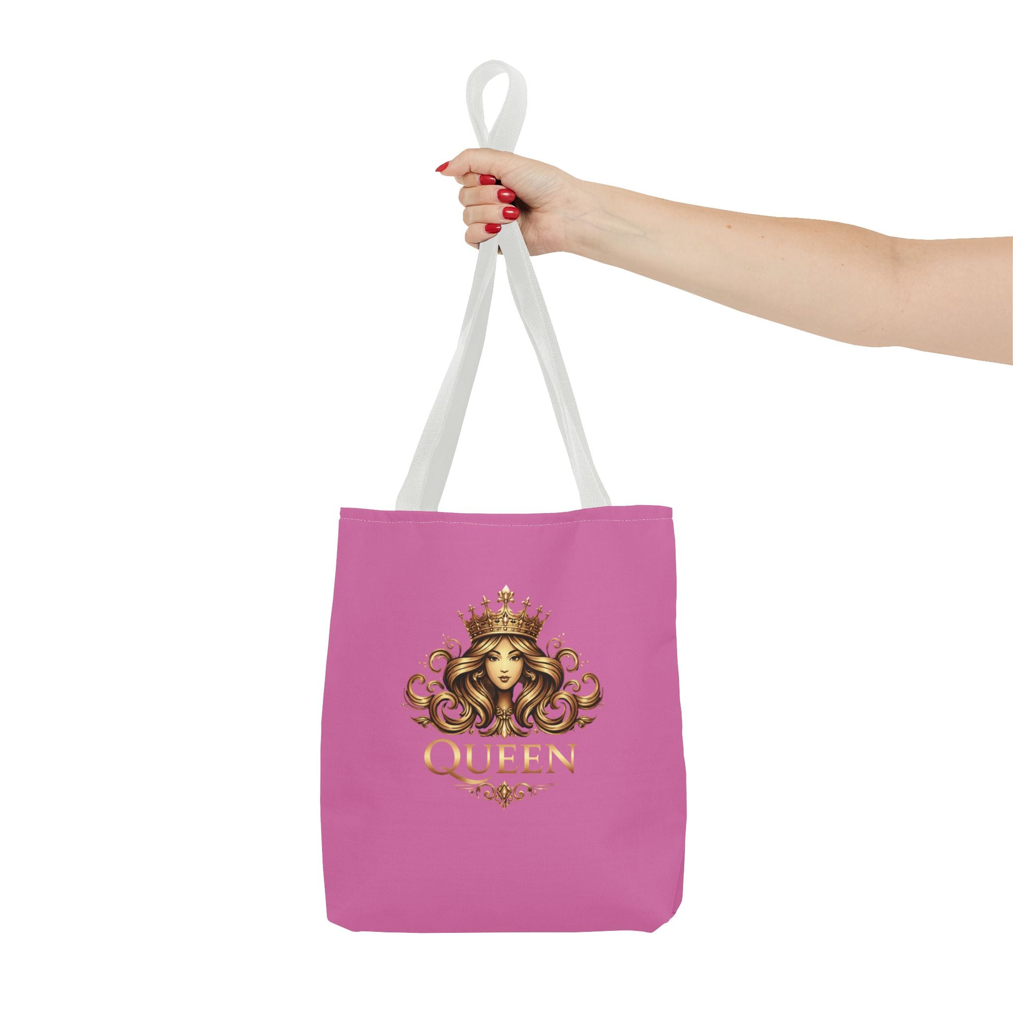 Queen Crown Pink Tote Bag — "Mind Yours" Graphic All-Over Print