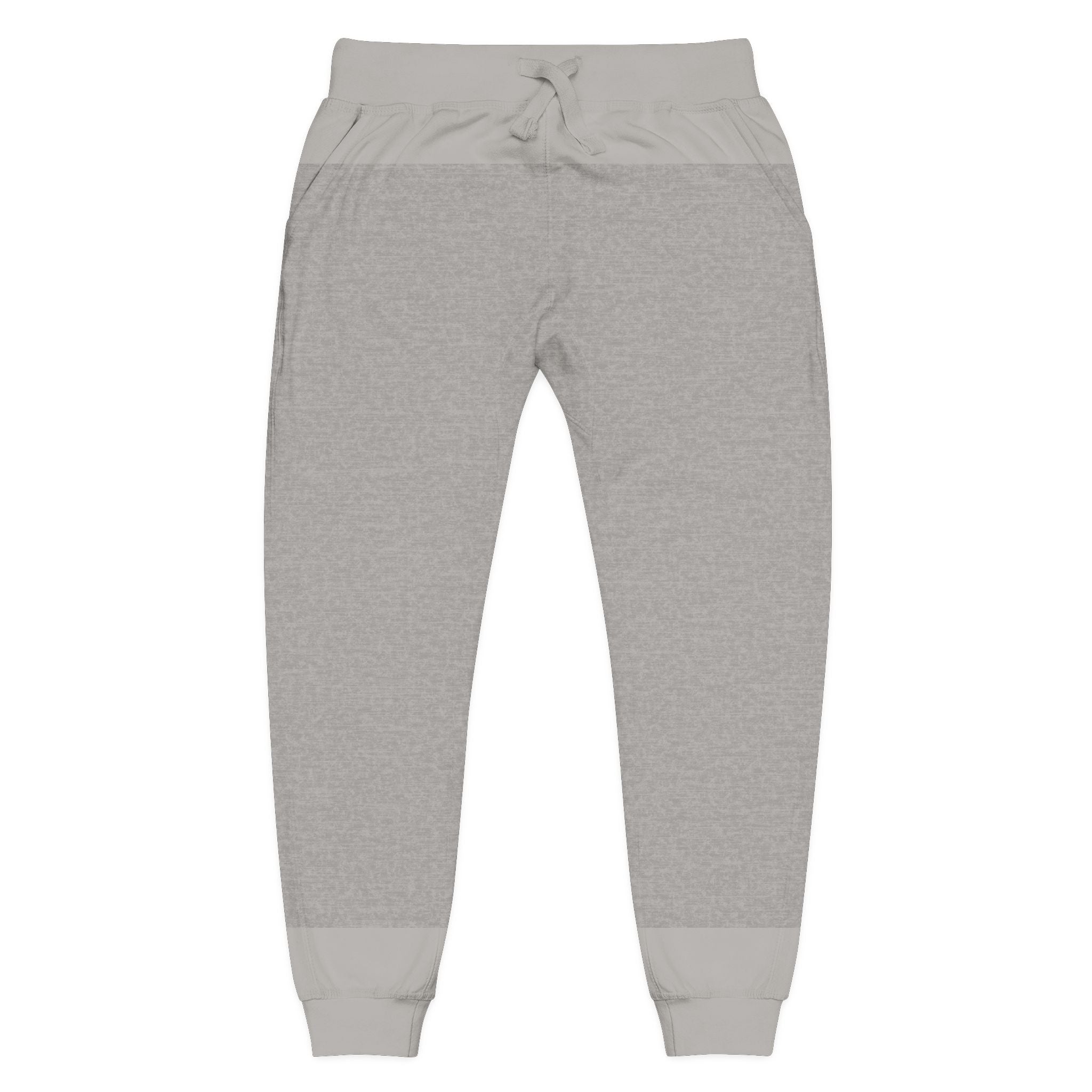 Embroidered 'Echo23' Fleece Sweatpants — Cozy White Joggers