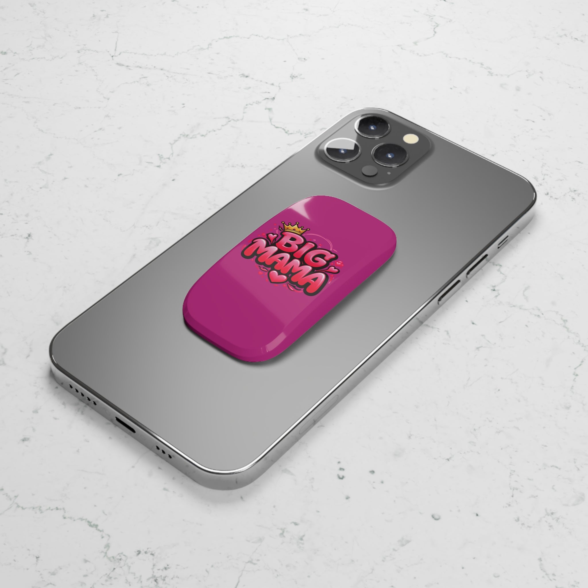 Big Mama Phone Grip - Pink Click-On Phone Stand & Holder