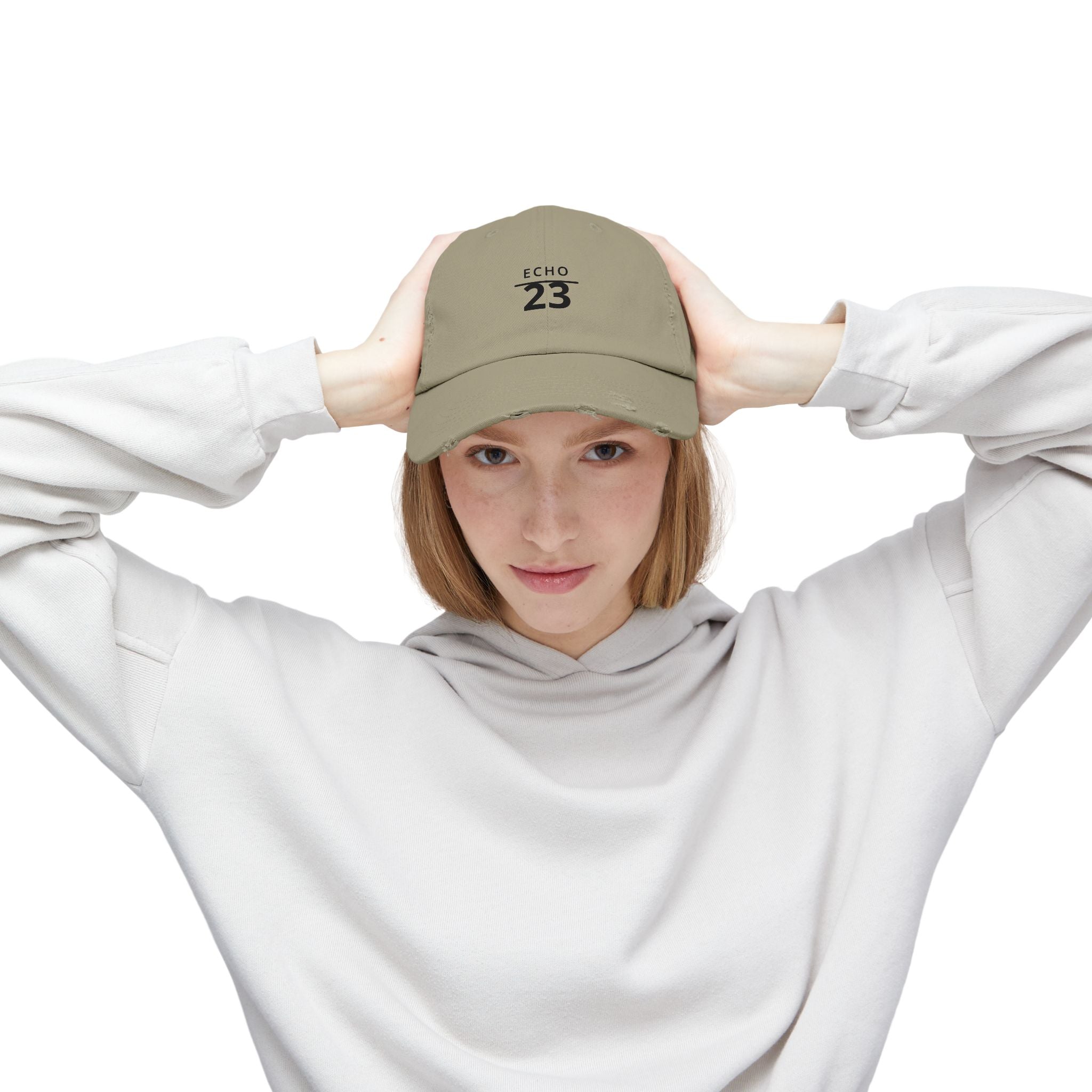 Distressed Echo 23 Baseball Cap — Vintage Washed Dad Hat