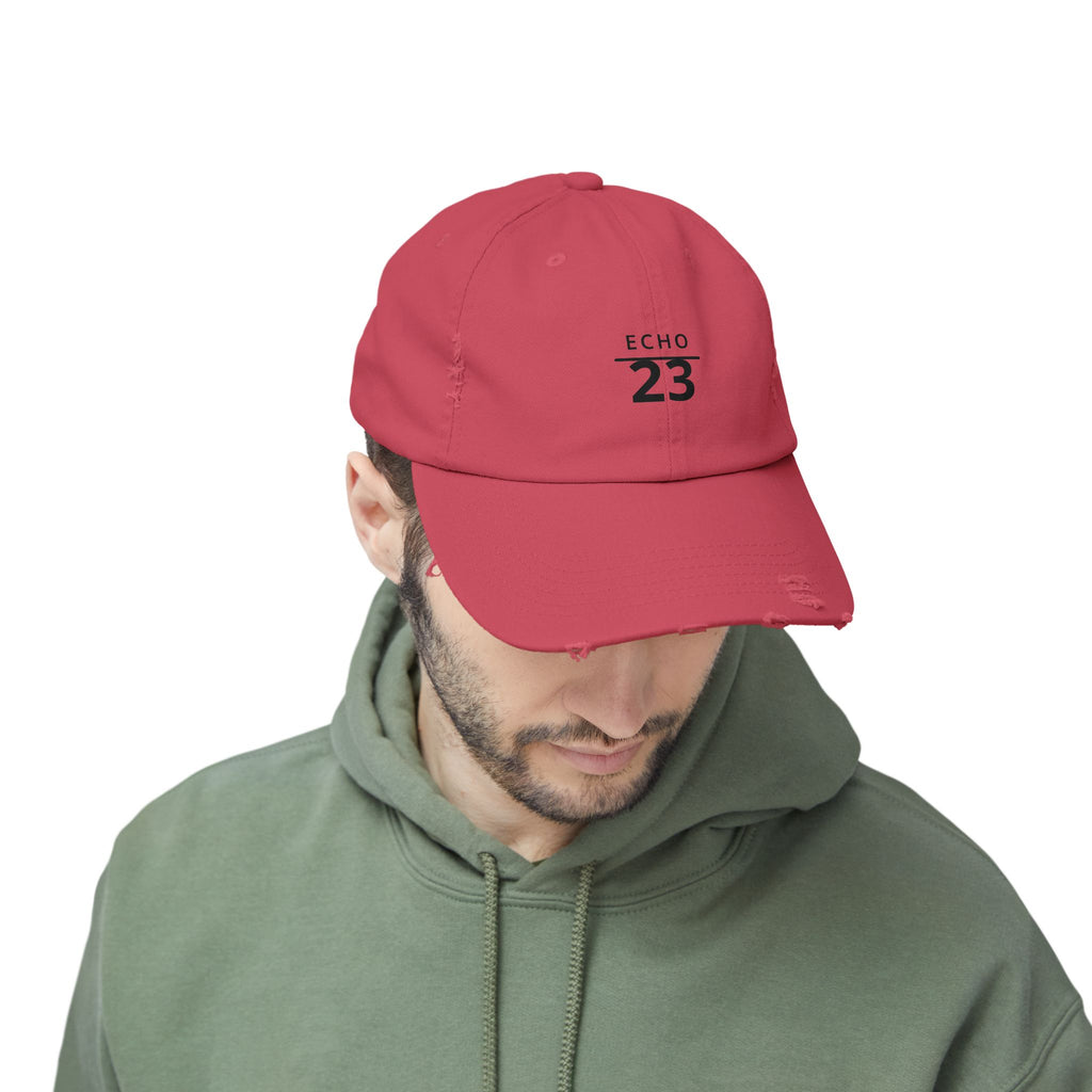 Distressed Echo 23 Baseball Cap — Vintage Washed Dad Hat